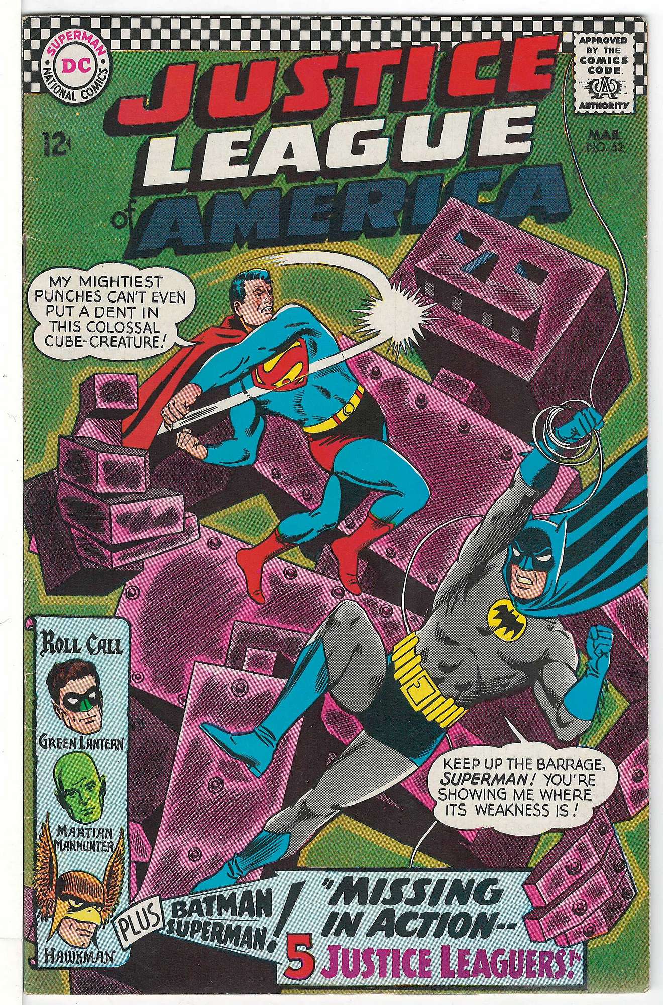 Cover of Justice League of America (Vol 1) #52. One of 250,000 Vintage American Comics on sale from Krypton!
