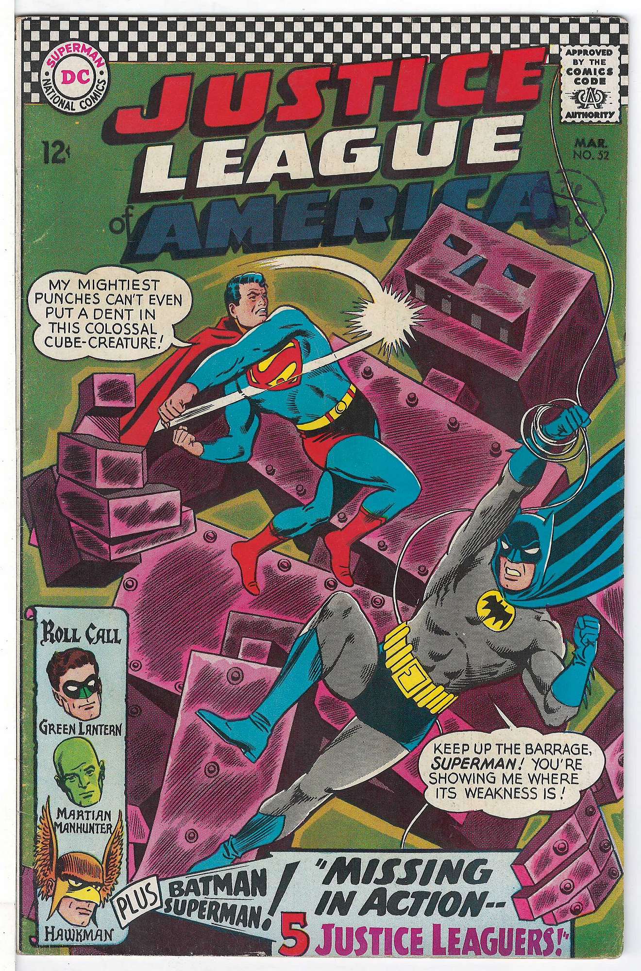 Cover of Justice League of America (Vol 1) #52. One of 250,000 Vintage American Comics on sale from Krypton!
