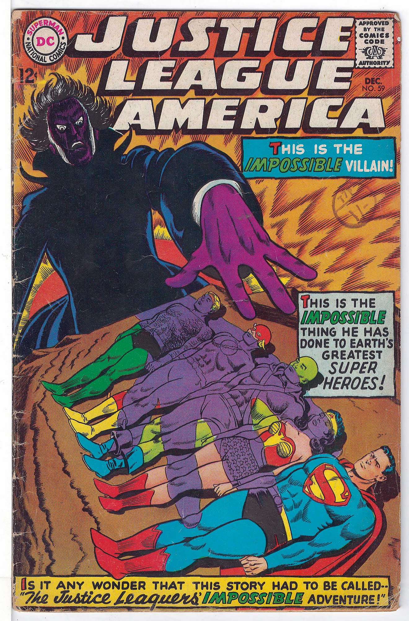 Cover of Justice League of America (Vol 1) #59. One of 250,000 Vintage American Comics on sale from Krypton!