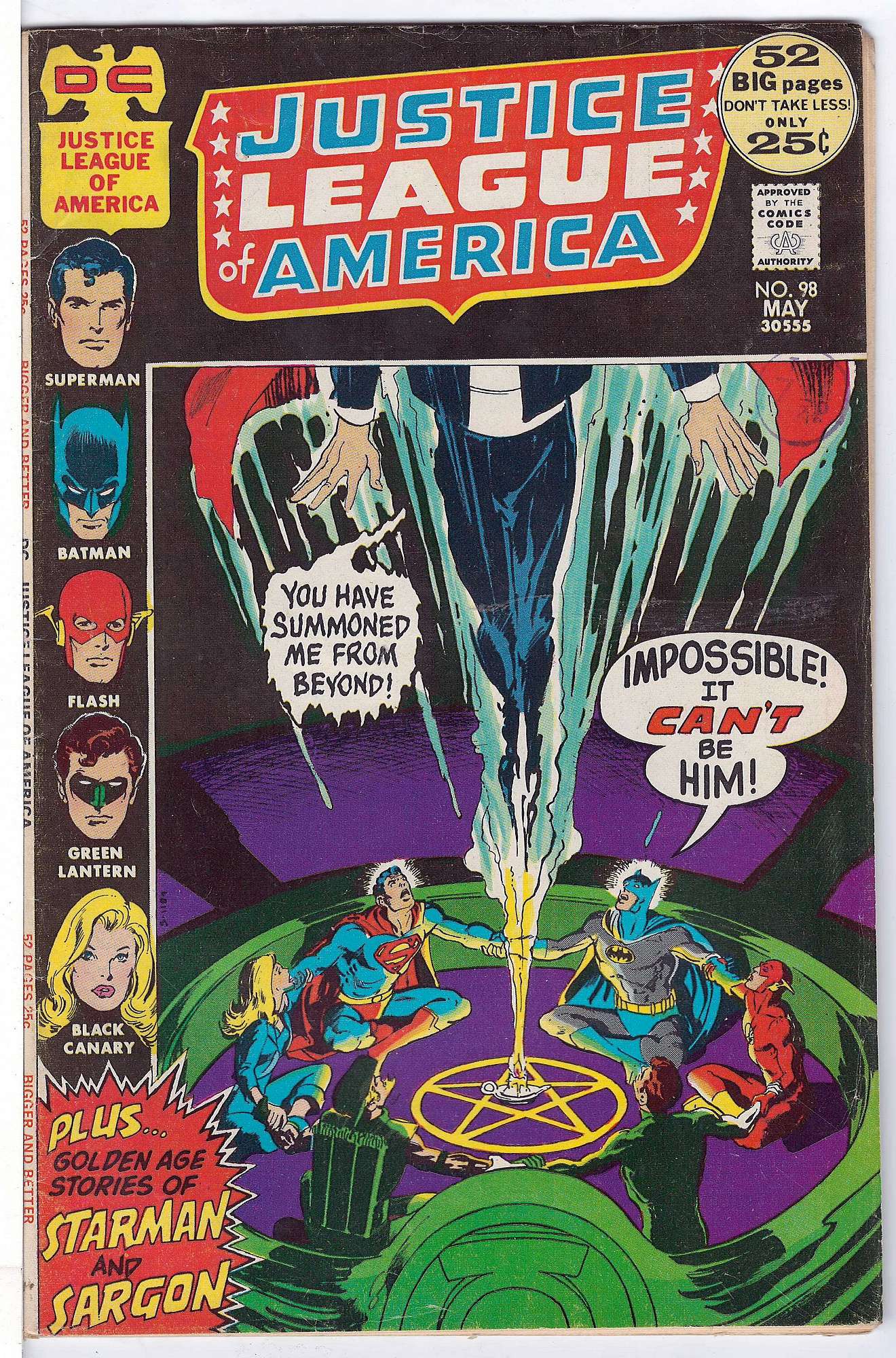 Cover of Justice League of America (Vol 1) #98. One of 250,000 Vintage American Comics on sale from Krypton!