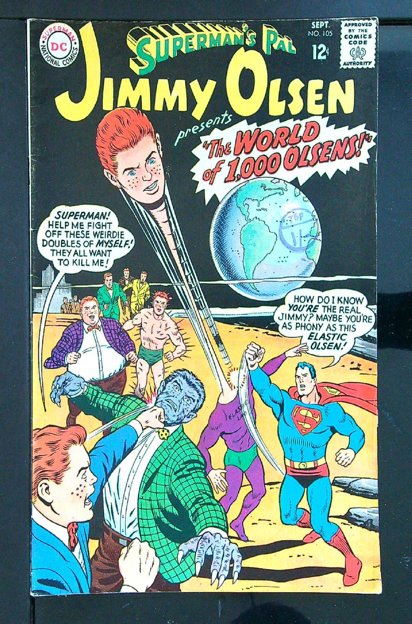 Cover of Jimmy Olsen (Vol 1) Supermans Pal #105. One of 250,000 Vintage American Comics on sale from Krypton!