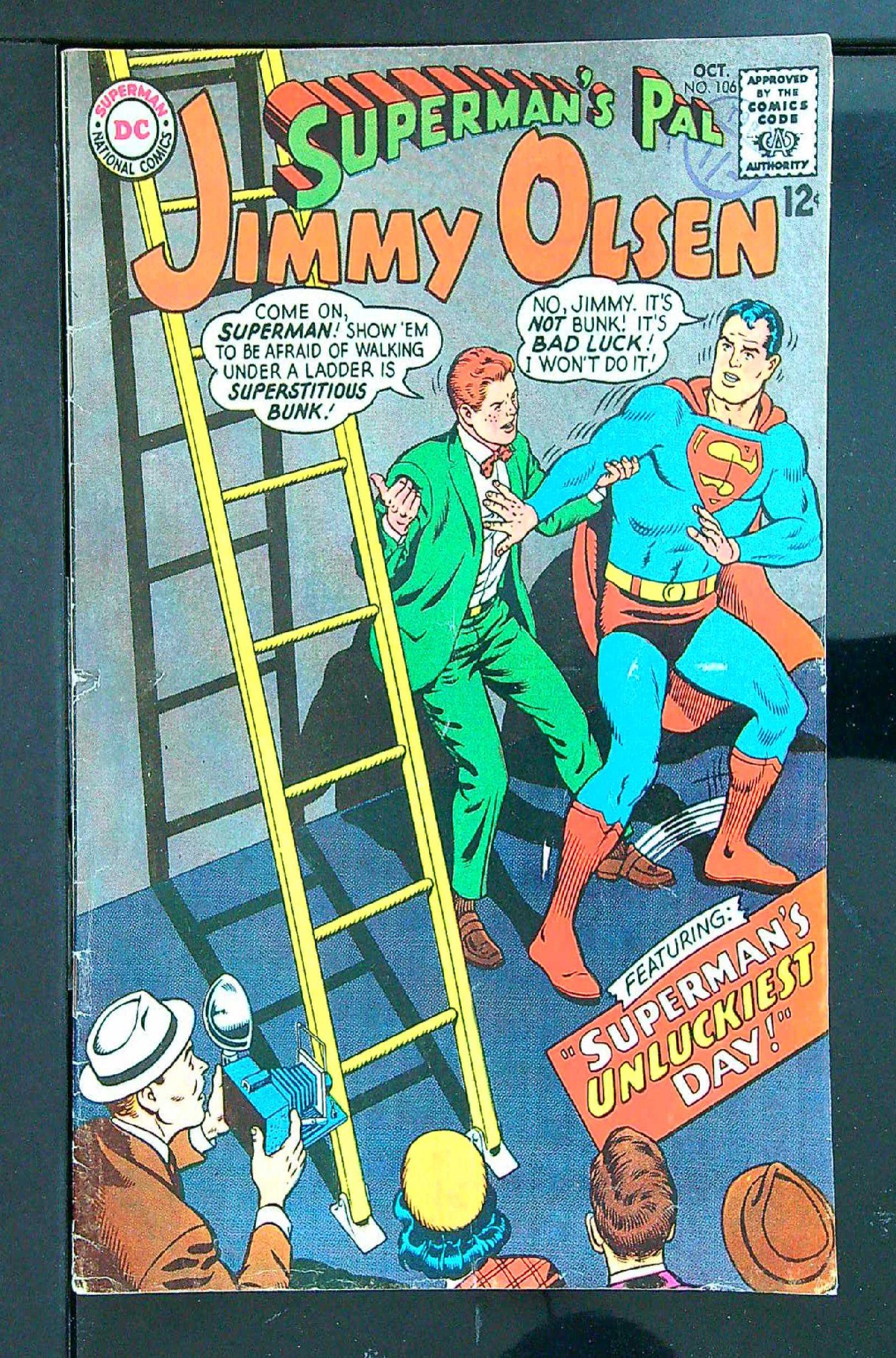 Cover of Jimmy Olsen (Vol 1) Supermans Pal #106. One of 250,000 Vintage American Comics on sale from Krypton!
