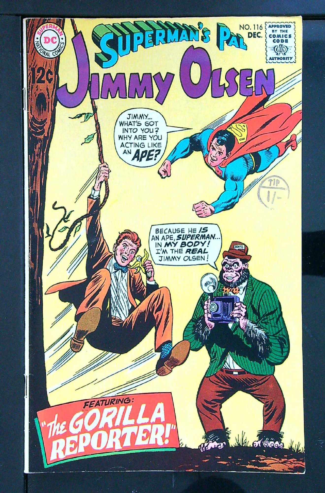 Cover of Jimmy Olsen (Vol 1) Supermans Pal #116. One of 250,000 Vintage American Comics on sale from Krypton!