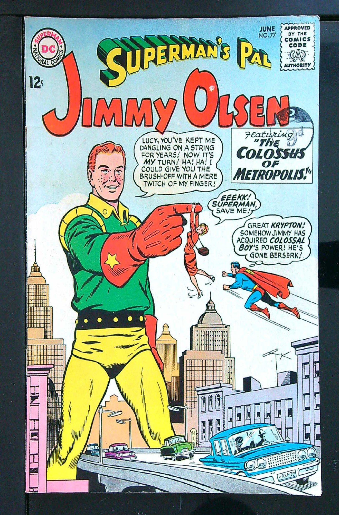 Cover of Jimmy Olsen (Vol 1) Supermans Pal #77. One of 250,000 Vintage American Comics on sale from Krypton!