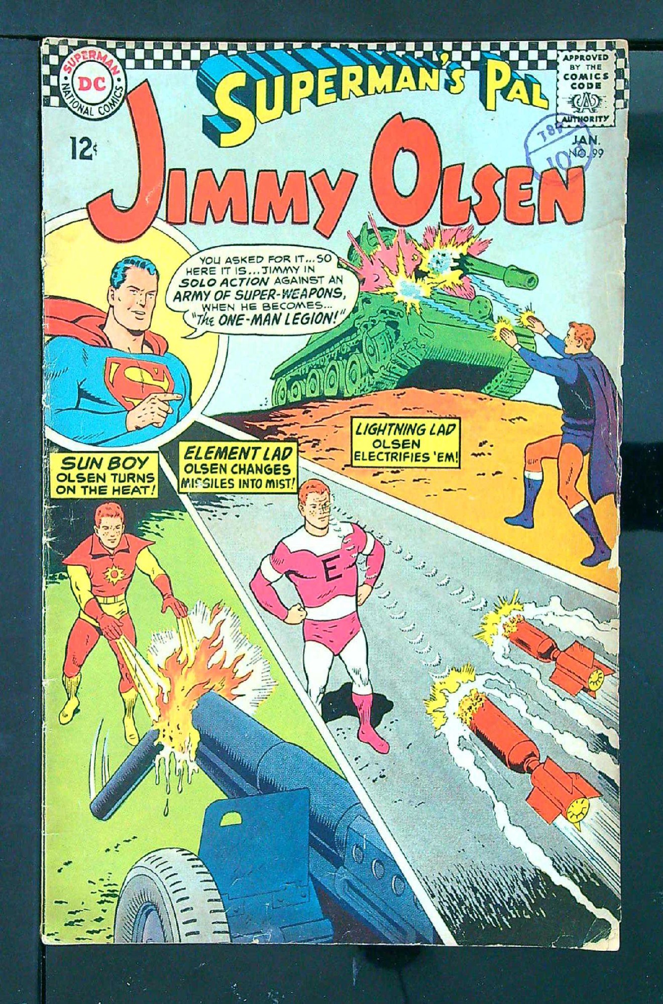 Cover of Jimmy Olsen (Vol 1) Supermans Pal #99. One of 250,000 Vintage American Comics on sale from Krypton!