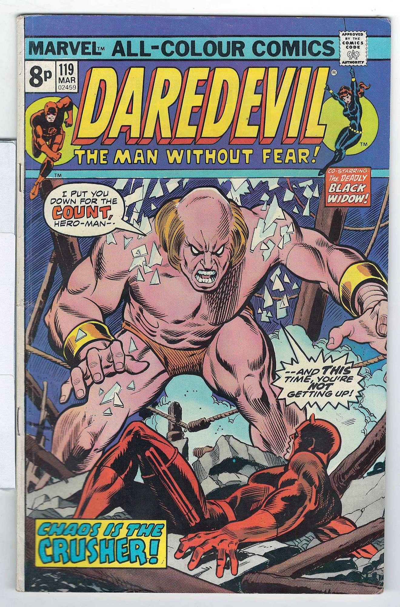 Cover of Daredevil (Vol 1) #119. One of 250,000 Vintage American Comics on sale from Krypton!