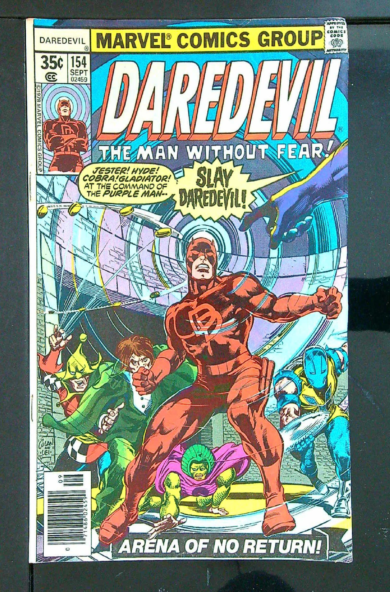 Cover of Daredevil (Vol 1) #154. One of 250,000 Vintage American Comics on sale from Krypton!