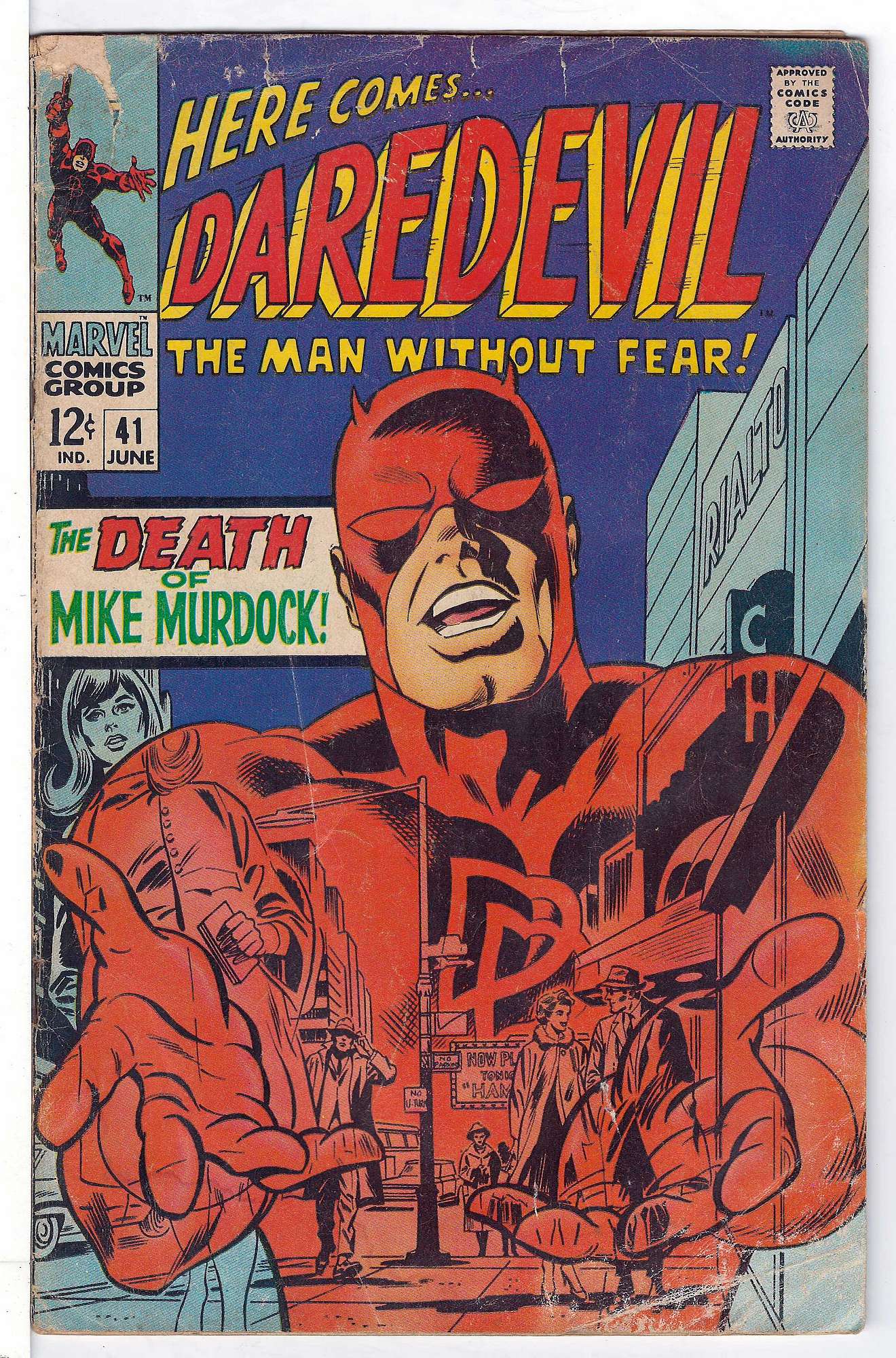 Cover of Daredevil (Vol 1) #41. One of 250,000 Vintage American Comics on sale from Krypton!