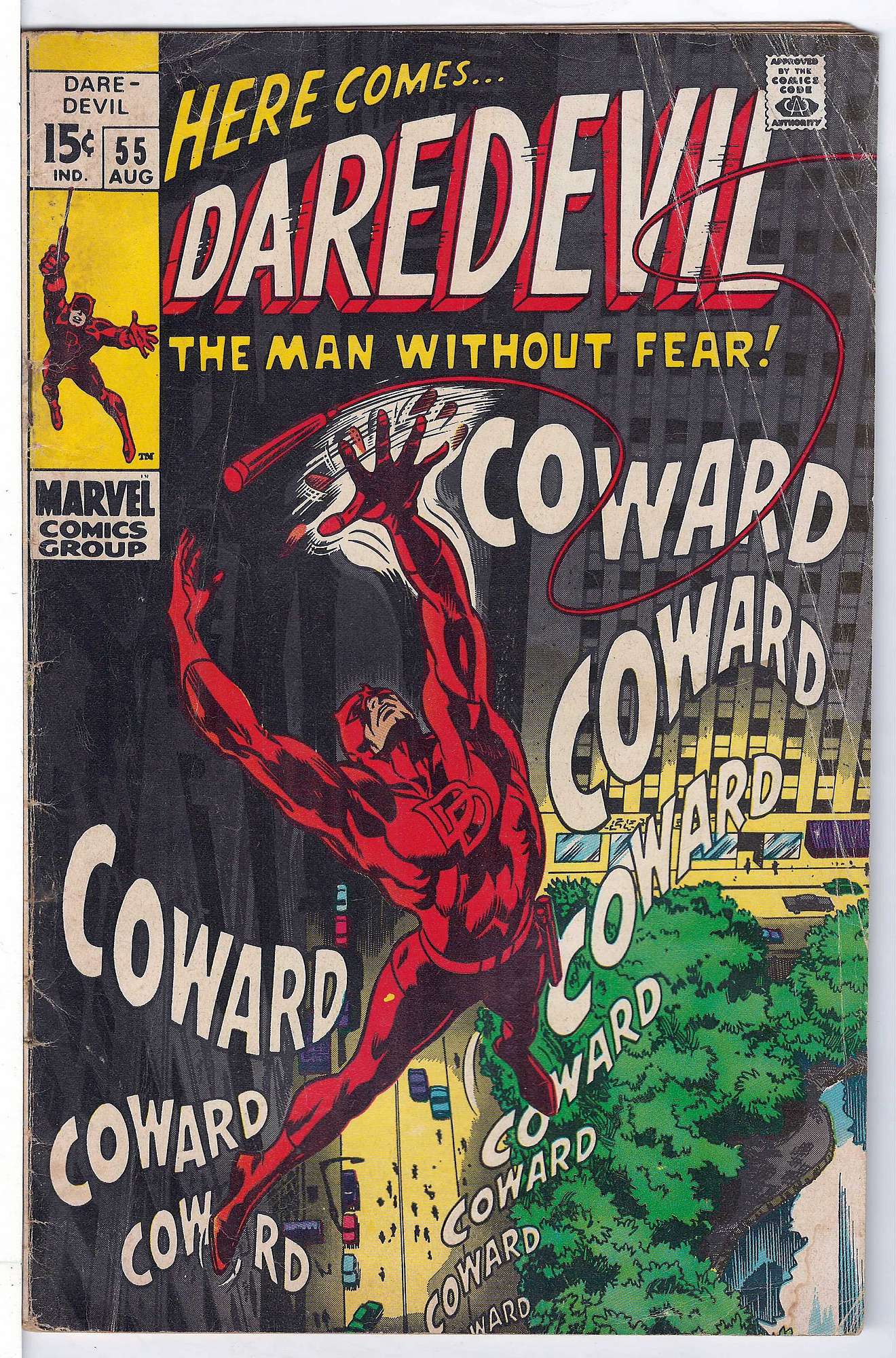 Cover of Daredevil (Vol 1) #55. One of 250,000 Vintage American Comics on sale from Krypton!