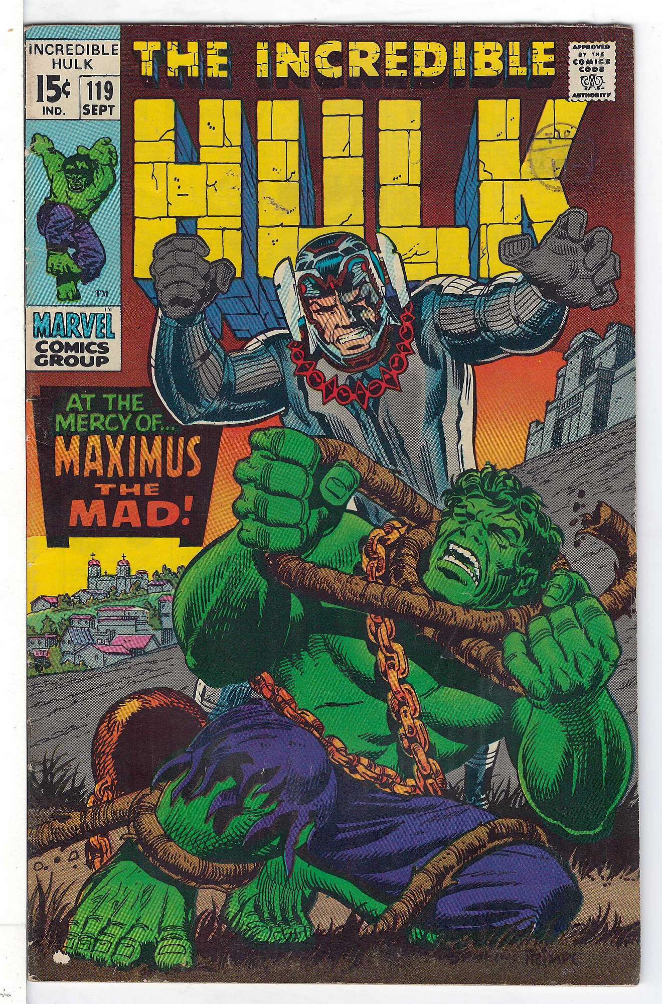 Cover of Incredible Hulk (Vol 2) #119. One of 250,000 Vintage American Comics on sale from Krypton!
