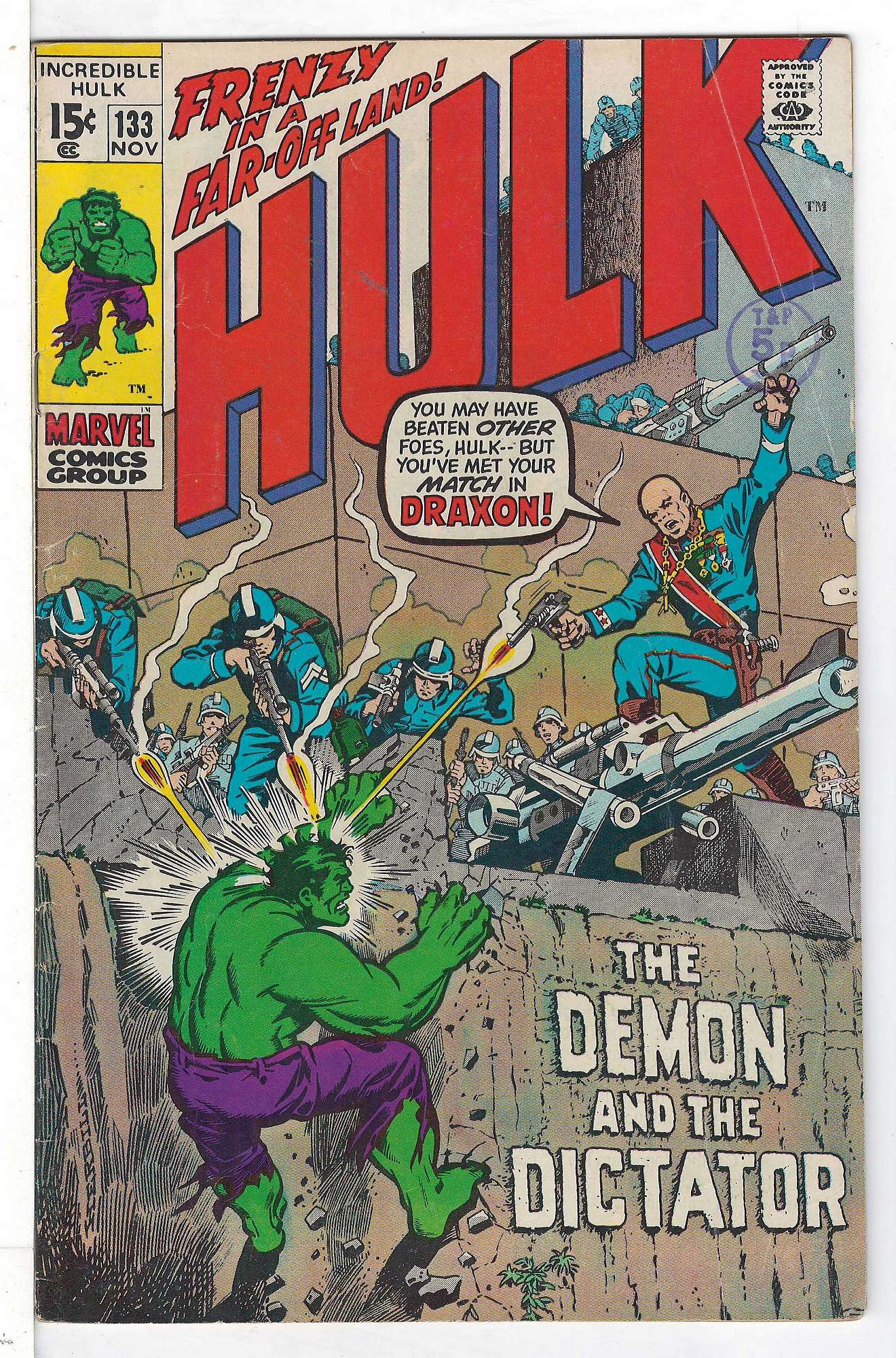 Cover of Incredible Hulk (Vol 2) #133. One of 250,000 Vintage American Comics on sale from Krypton!