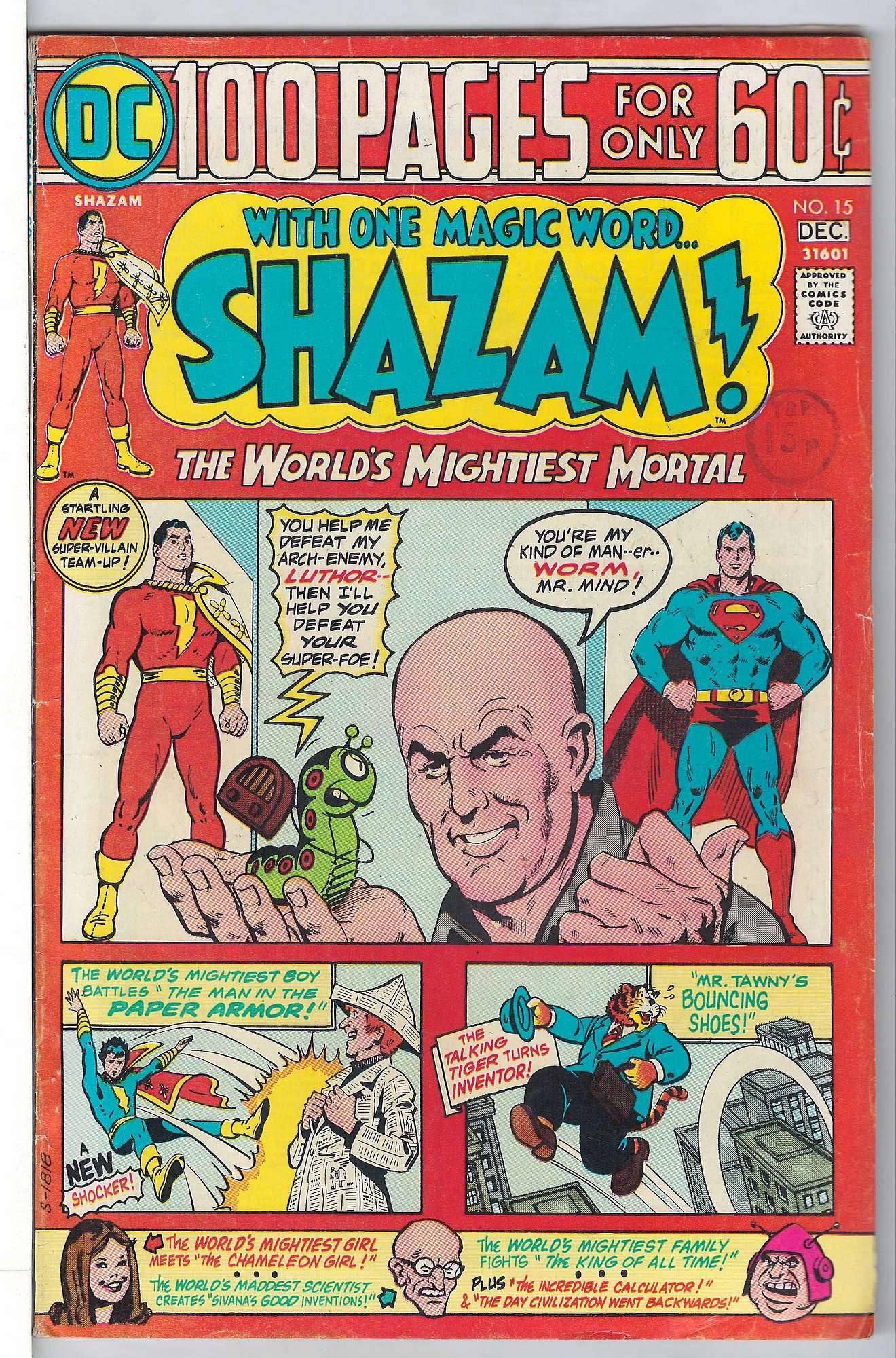 Cover of Shazam! (Vol 1) #15. One of 250,000 Vintage American Comics on sale from Krypton!