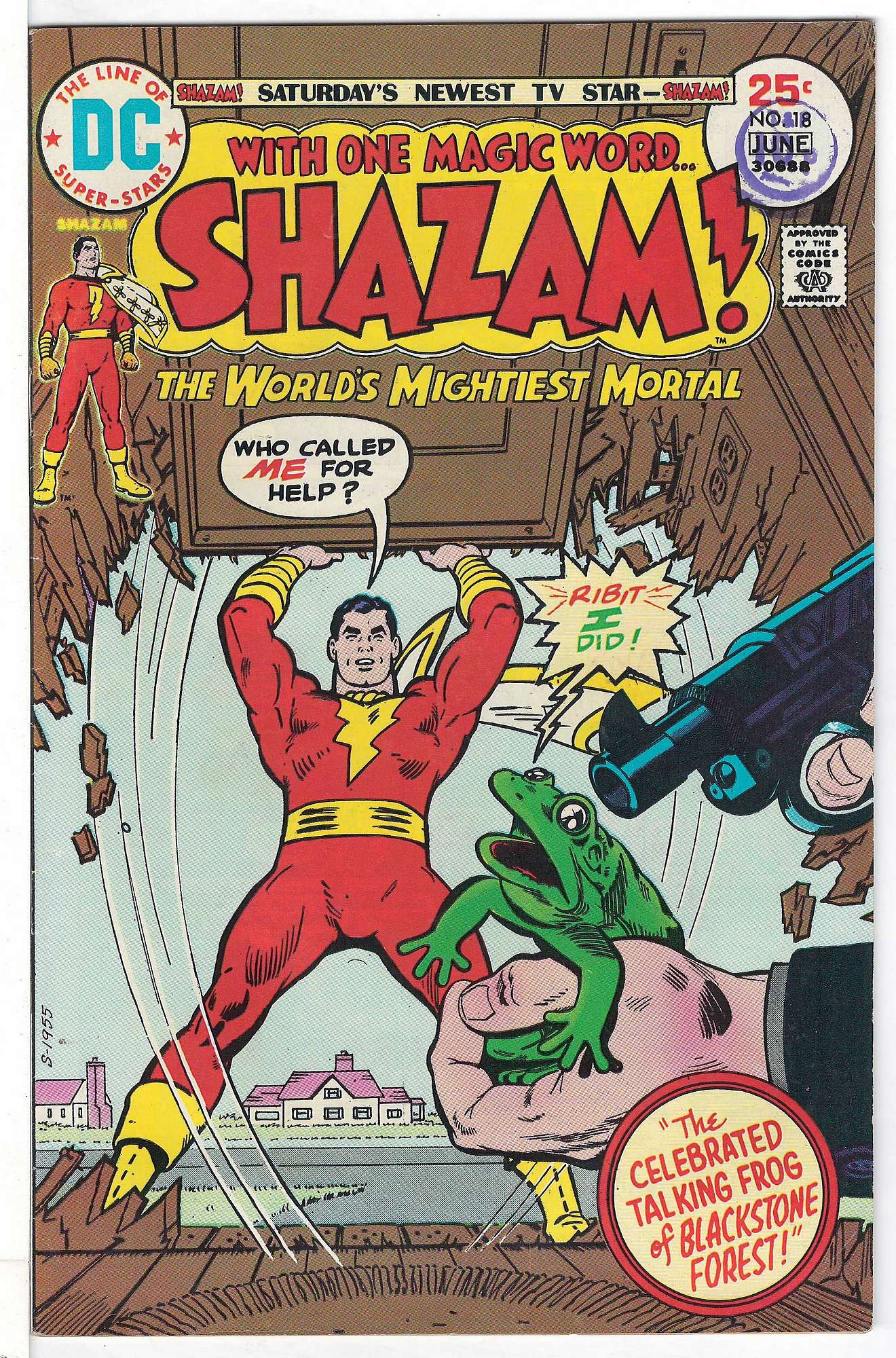 ACTUAL SCAN OF COMIC!<br>Stamp on Cover - See Scan Cover of Shazam! (Vol 1) #18. One of 250,000 Vintage American Comics on sale from Krypton!