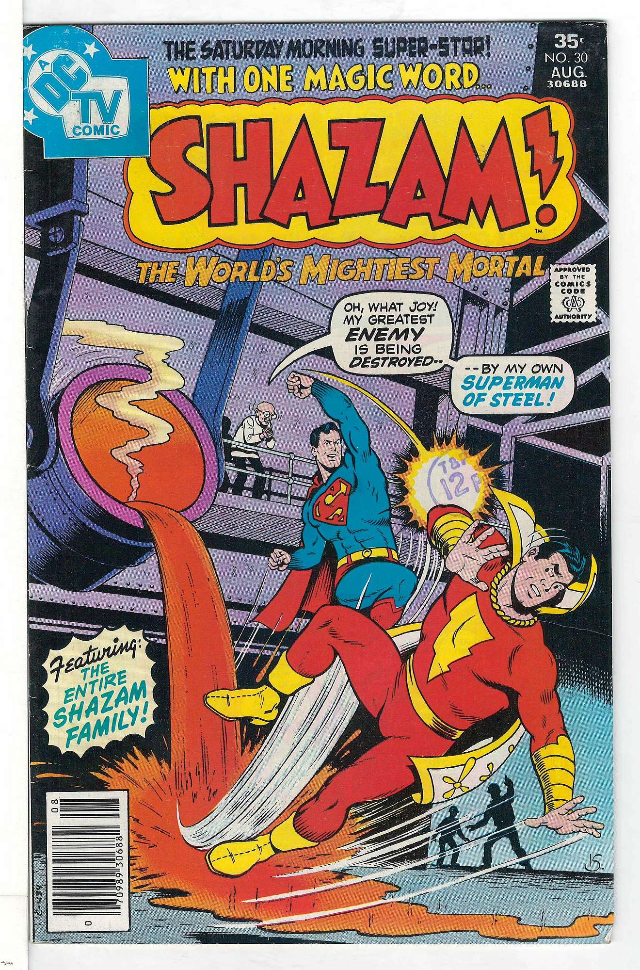 Cover of Shazam! (Vol 1) #30. One of 250,000 Vintage American Comics on sale from Krypton!