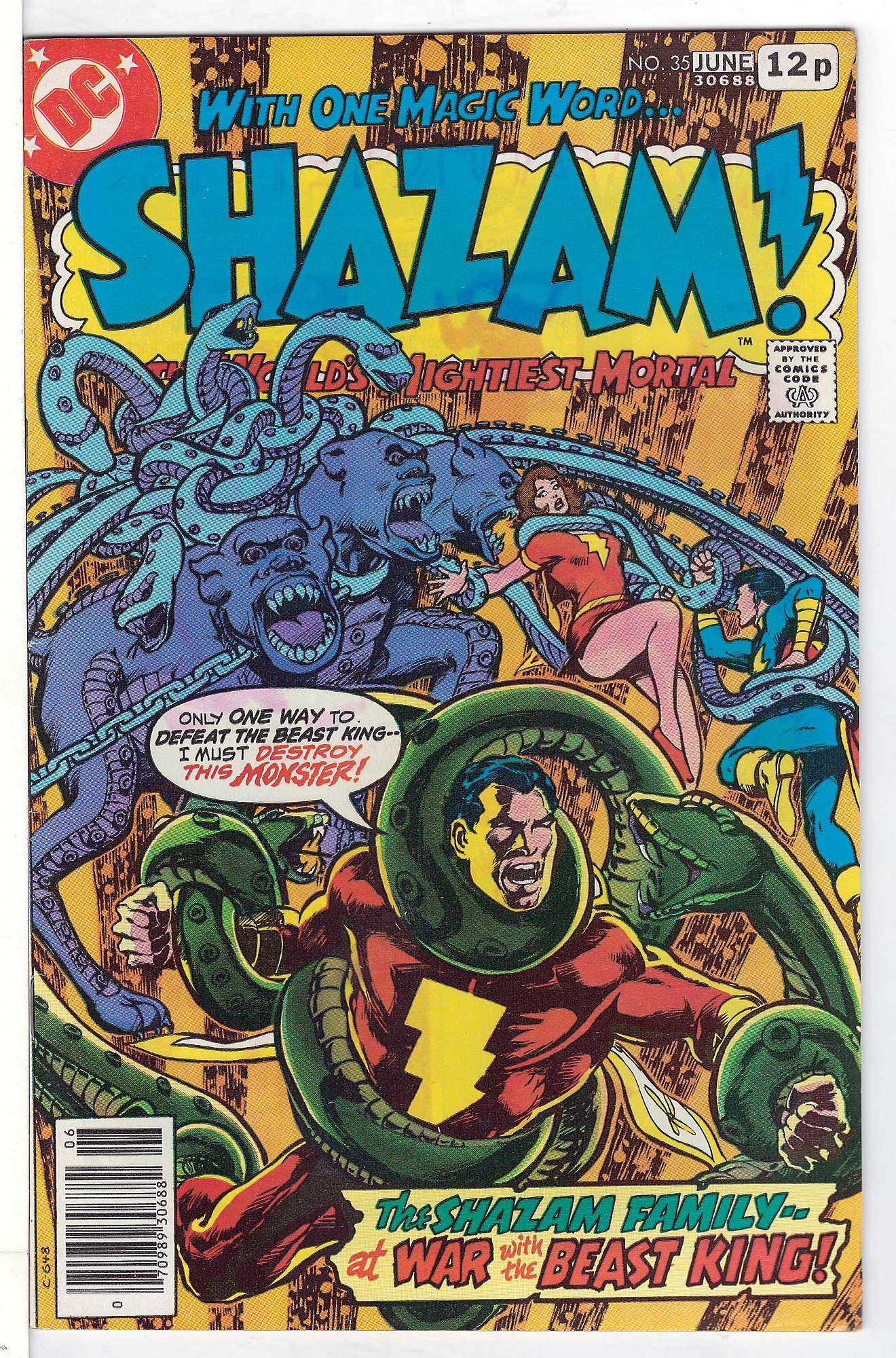 Cover of Shazam! (Vol 1) #35. One of 250,000 Vintage American Comics on sale from Krypton!
