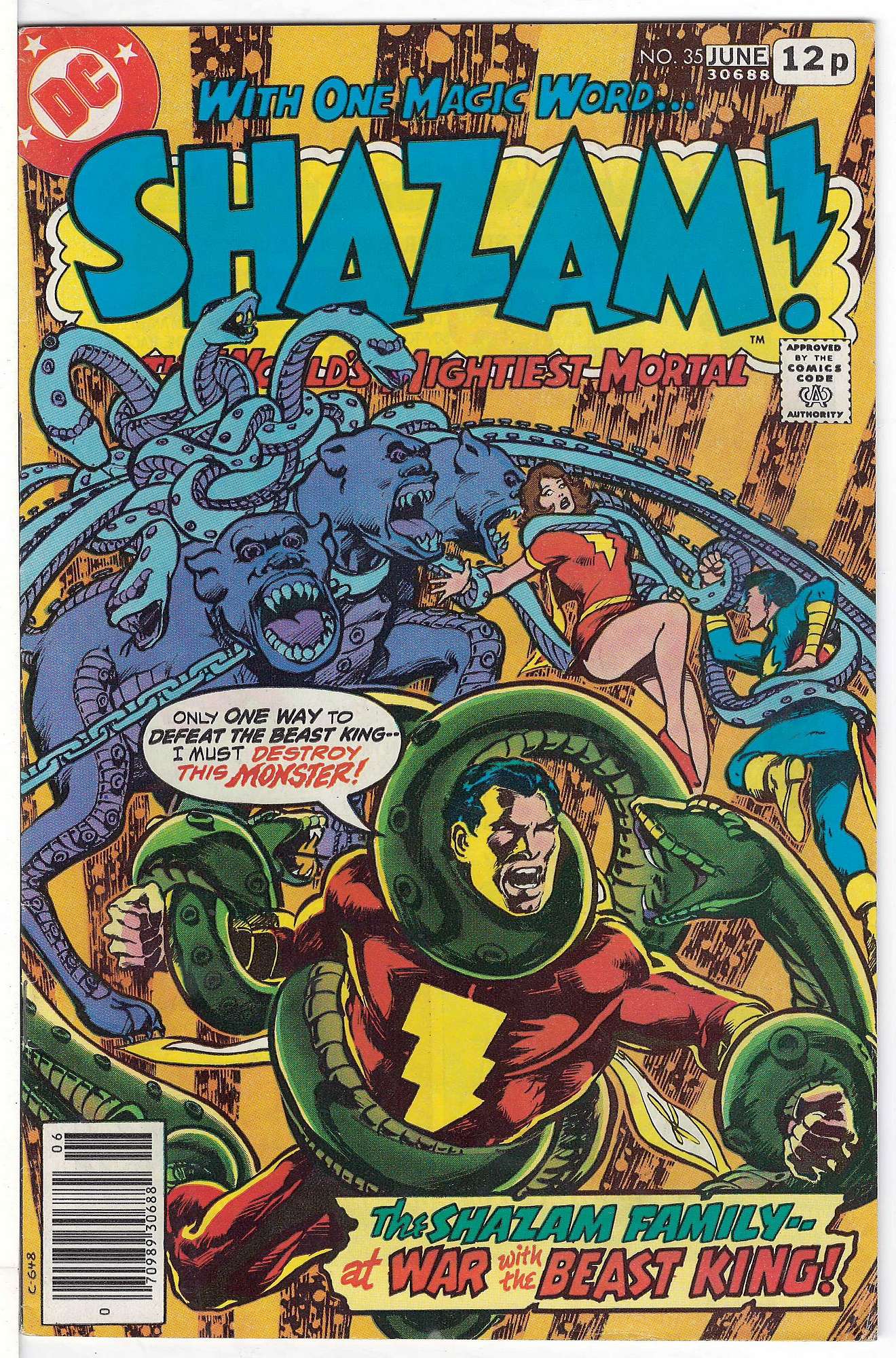 Cover of Shazam! (Vol 1) #35. One of 250,000 Vintage American Comics on sale from Krypton!