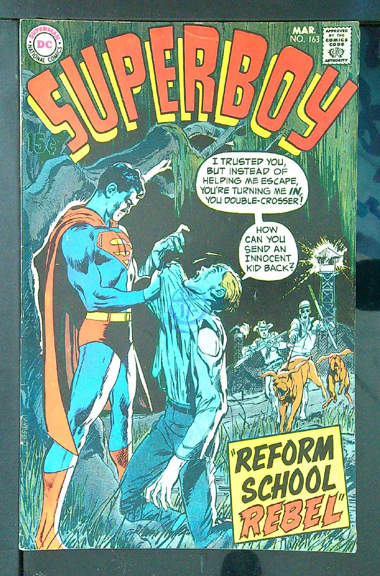 ACTUAL SCAN OF COMIC!<br>Distribution Stamp on Cover - See Scan Cover of Superboy (Vol 1) #163. One of 250,000 Vintage American Comics on sale from Krypton!