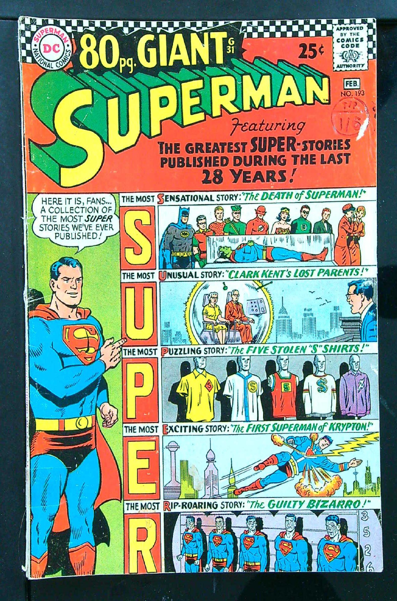 Cover of Superman (Vol 1) #193. One of 250,000 Vintage American Comics on sale from Krypton!