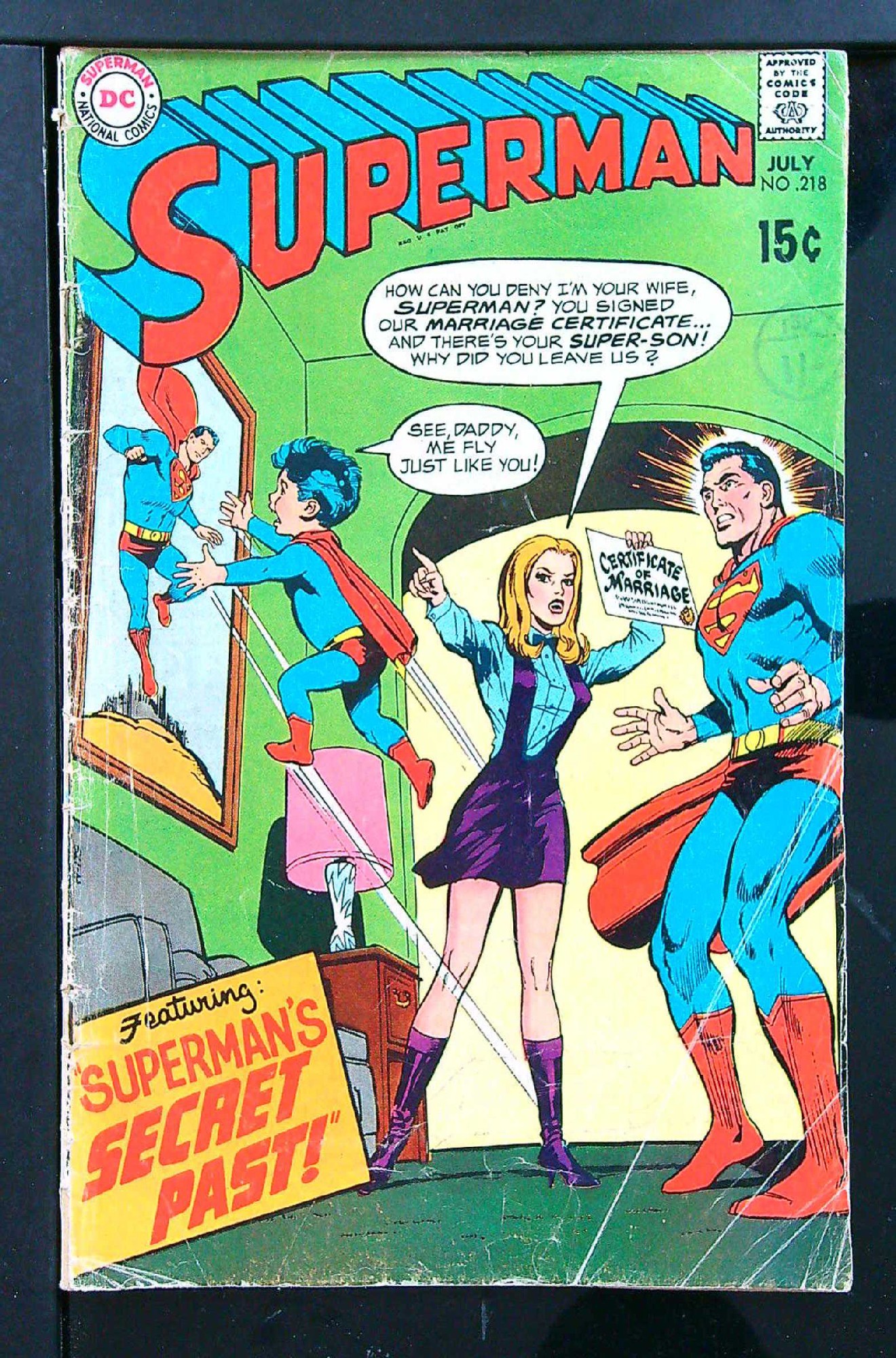 Cover of Superman (Vol 1) #218. One of 250,000 Vintage American Comics on sale from Krypton!