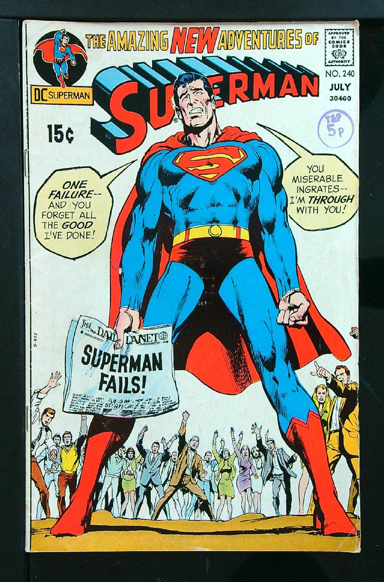 Cover of Superman (Vol 1) #240. One of 250,000 Vintage American Comics on sale from Krypton!
