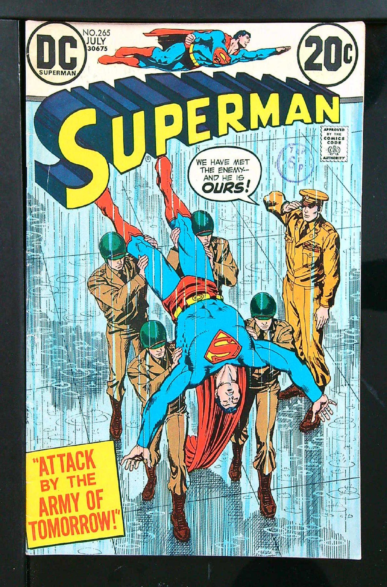 ACTUAL SCAN OF COMIC!<br>Distribution Stamp on Cover - See Scan Cover of Superman (Vol 1) #265. One of 250,000 Vintage American Comics on sale from Krypton!