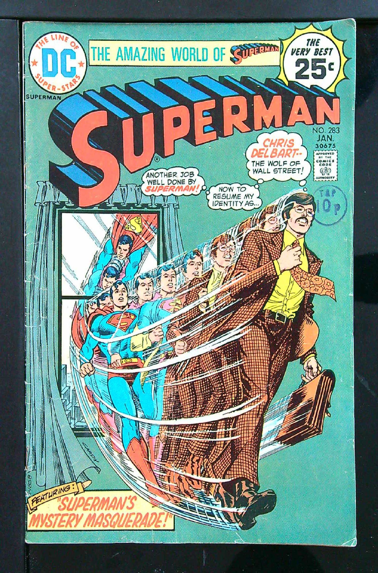 ACTUAL SCAN OF COMIC!<br>Distribution Stamp on Cover - See Scan Cover of Superman (Vol 1) #283. One of 250,000 Vintage American Comics on sale from Krypton!