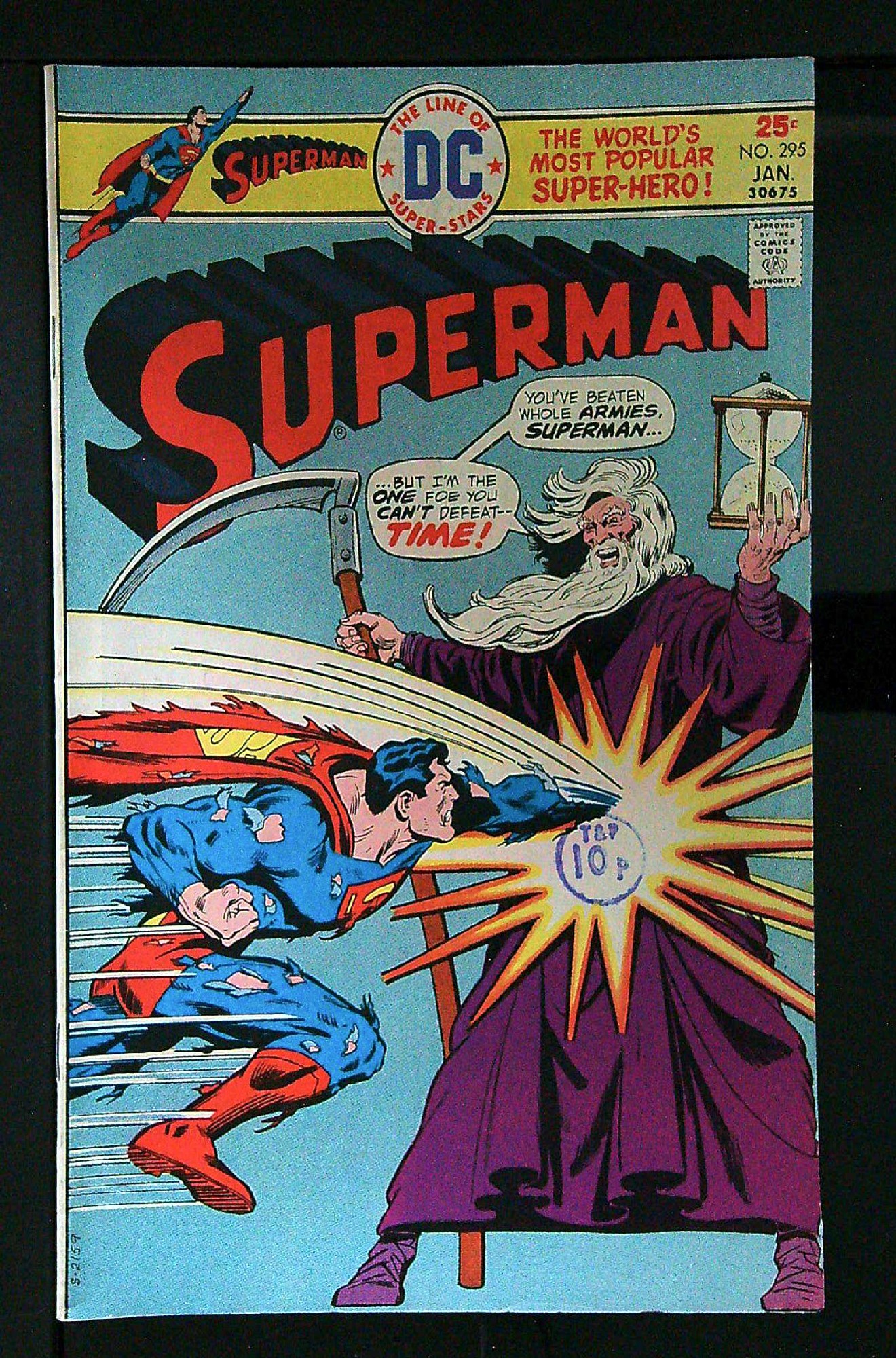 ACTUAL SCAN OF COMIC!<br>Distribution Stamp on Cover - See Scan Cover of Superman (Vol 1) #295. One of 250,000 Vintage American Comics on sale from Krypton!