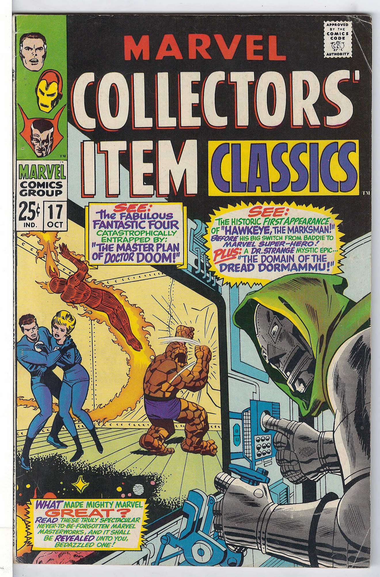 ACTUAL SCAN OF COMIC!<br> Cover of Marvel Collectors Item Classics (Vol 1) #17. One of 250,000 Vintage American Comics on sale from Krypton!