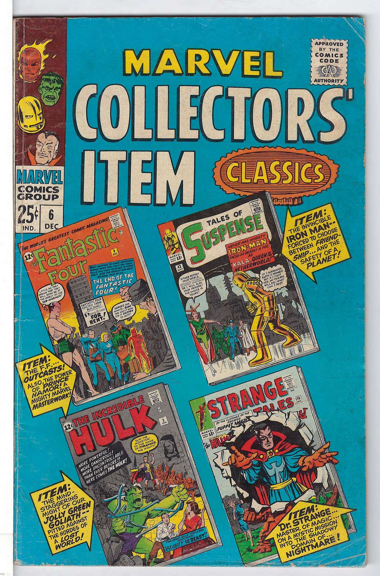 ACTUAL SCAN OF COMIC!<br> Cover of Marvel Collectors Item Classics (Vol 1) #6. One of 250,000 Vintage American Comics on sale from Krypton!