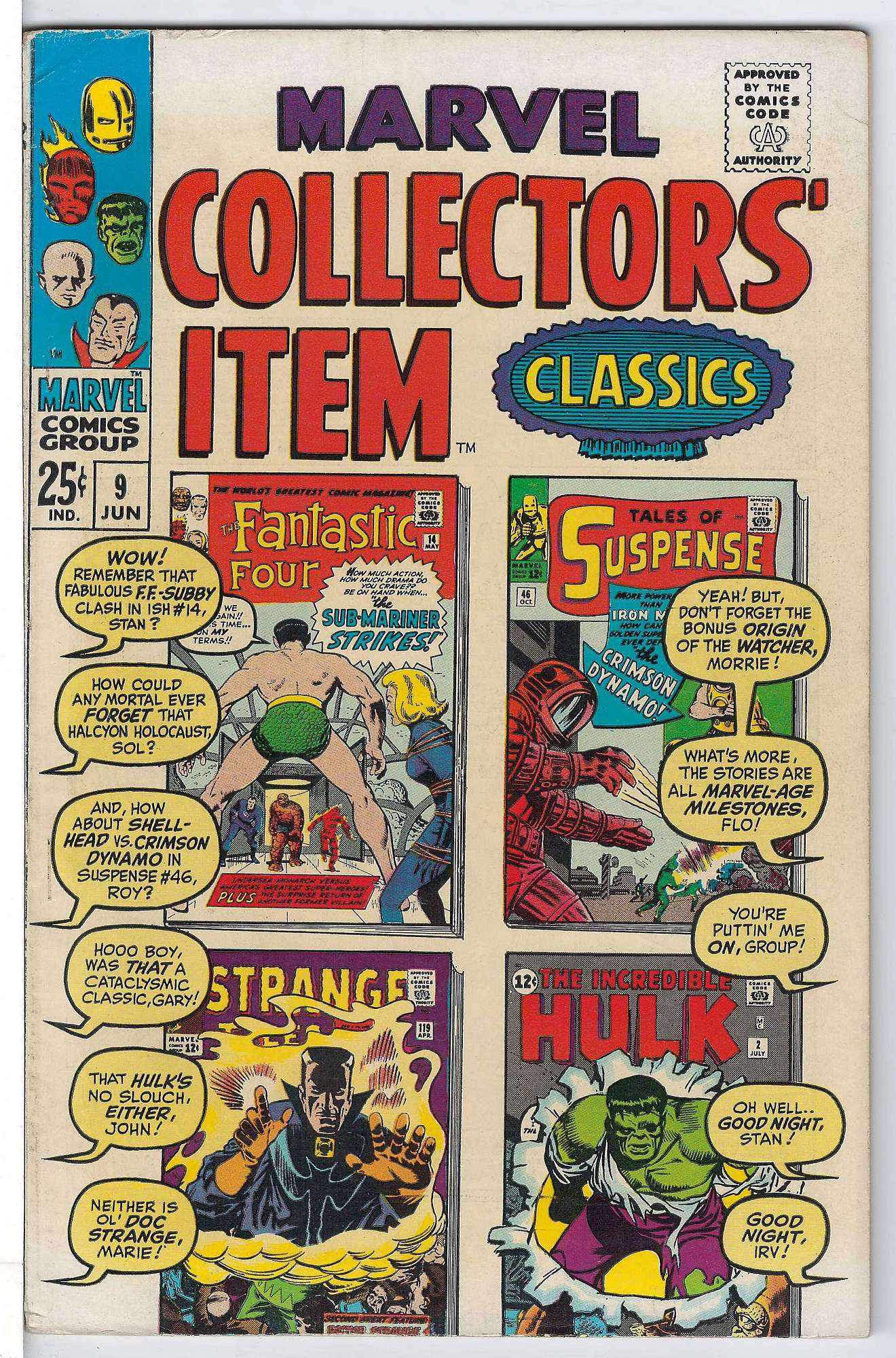 ACTUAL SCAN OF COMIC!<br> Cover of Marvel Collectors Item Classics (Vol 1) #9. One of 250,000 Vintage American Comics on sale from Krypton!