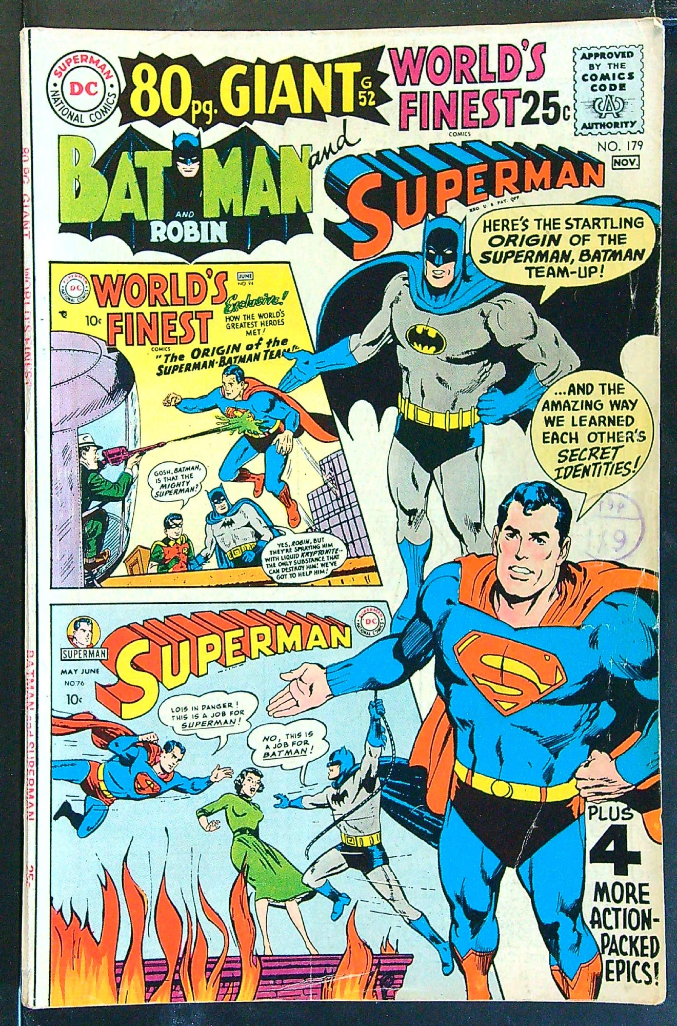 Cover of Worlds Finest (Vol 1) #179. One of 250,000 Vintage American Comics on sale from Krypton!