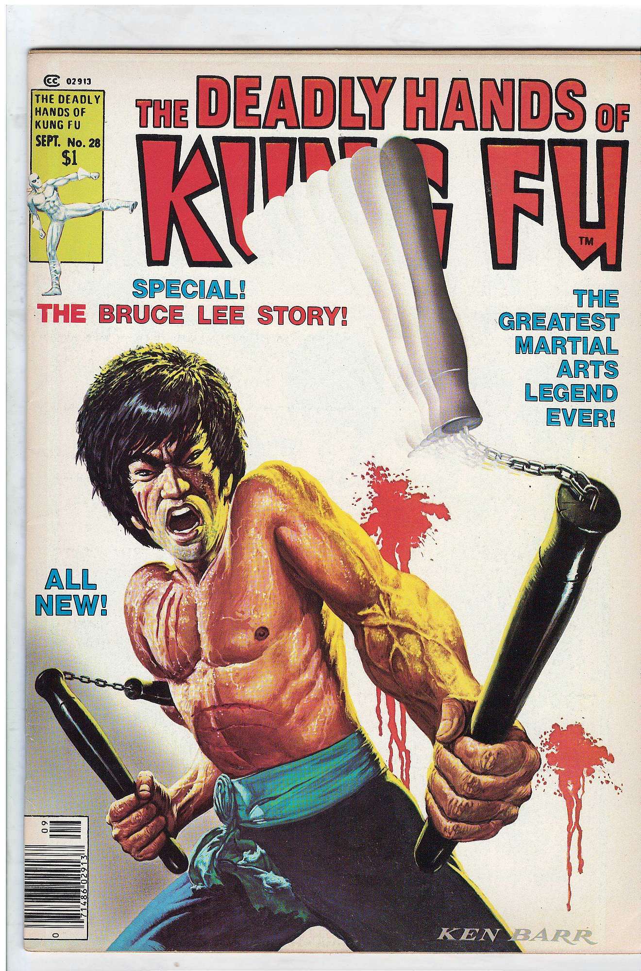 All Bruce Lee Special<br>ACTUAL SCAN OF COMIC!<br> Cover of Deadly Hands of Kung Fu (Vol 1) (Magazine) #28. One of 250,000 Vintage American Comics on sale from Krypton!
