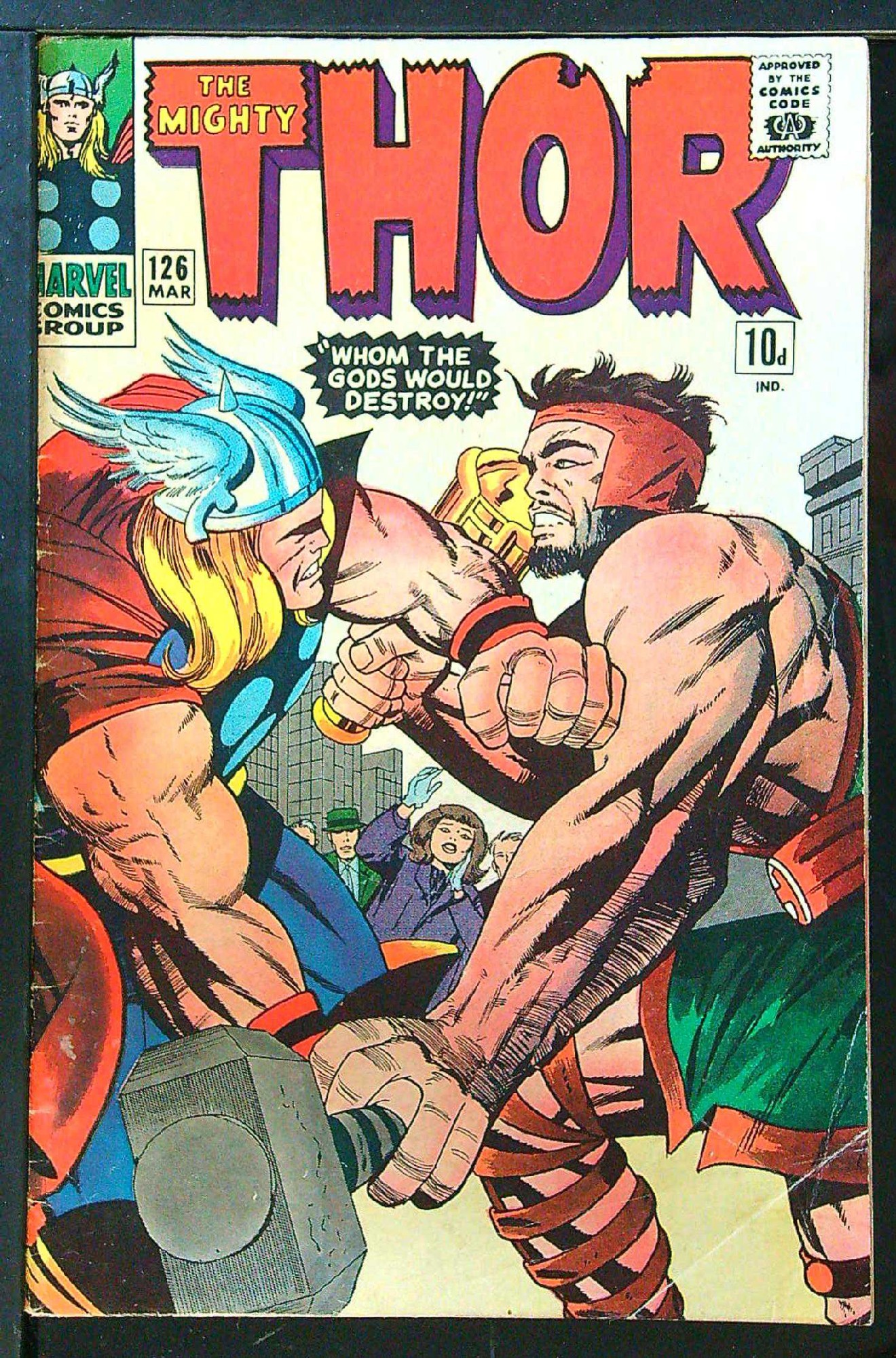 Cover of Thor (Vol 1) #126. One of 250,000 Vintage American Comics on sale from Krypton!