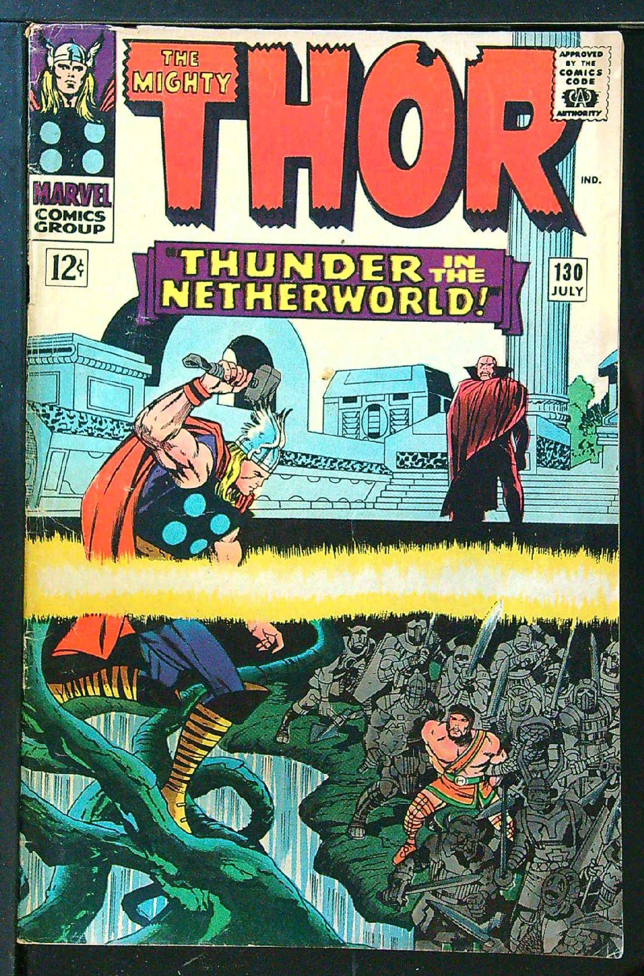 Cover of Thor (Vol 1) #130. One of 250,000 Vintage American Comics on sale from Krypton!