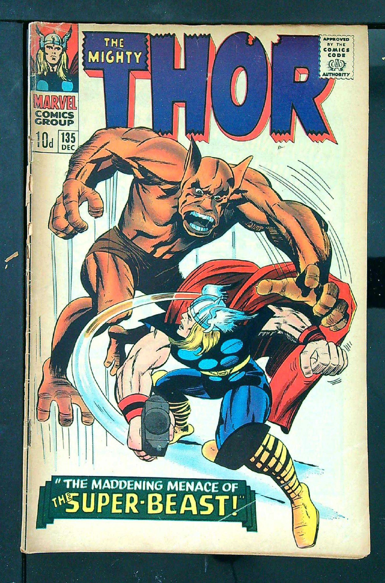 Cover of Thor (Vol 1) #135. One of 250,000 Vintage American Comics on sale from Krypton!