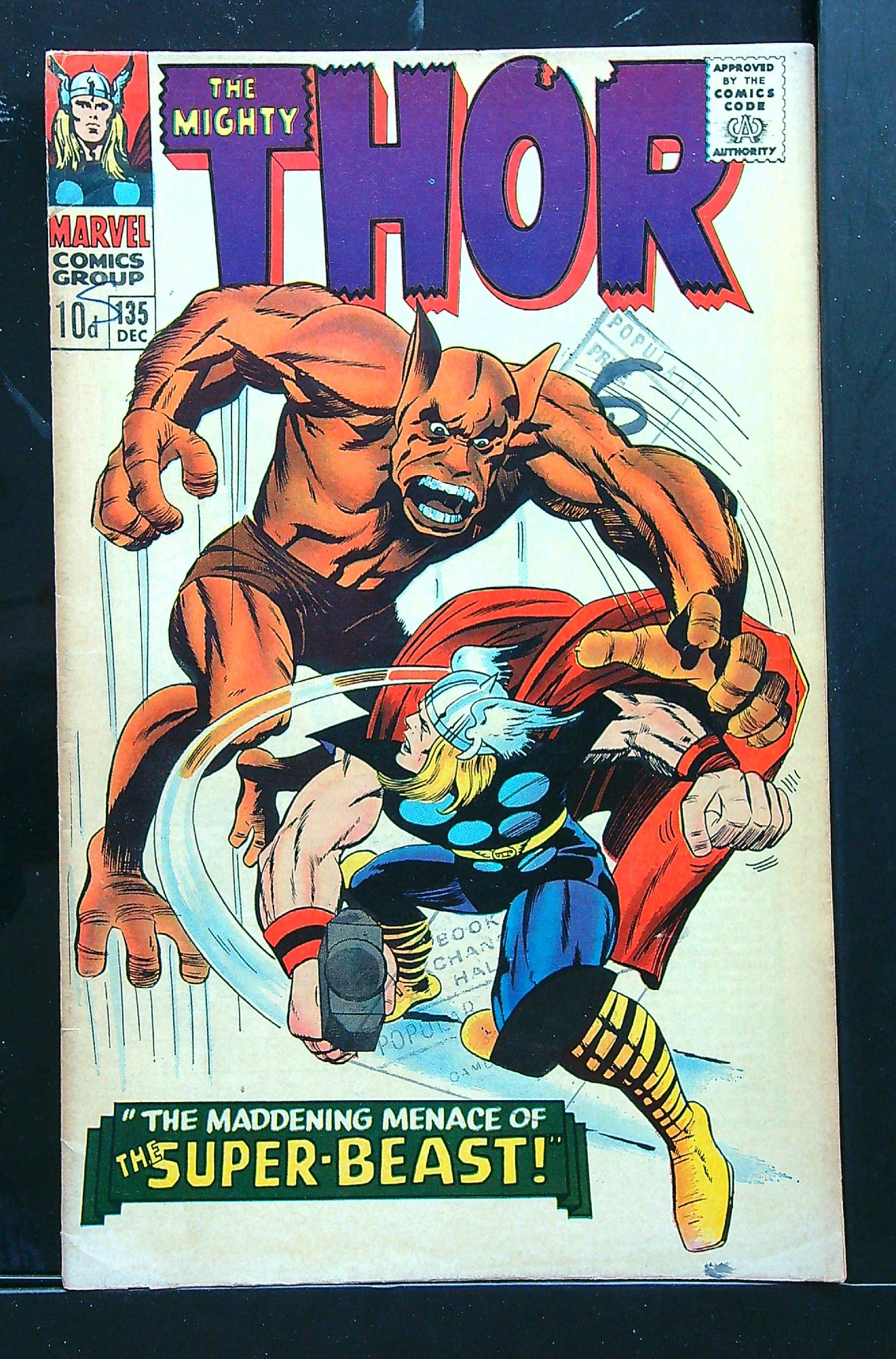 Cover of Thor (Vol 1) #135. One of 250,000 Vintage American Comics on sale from Krypton!