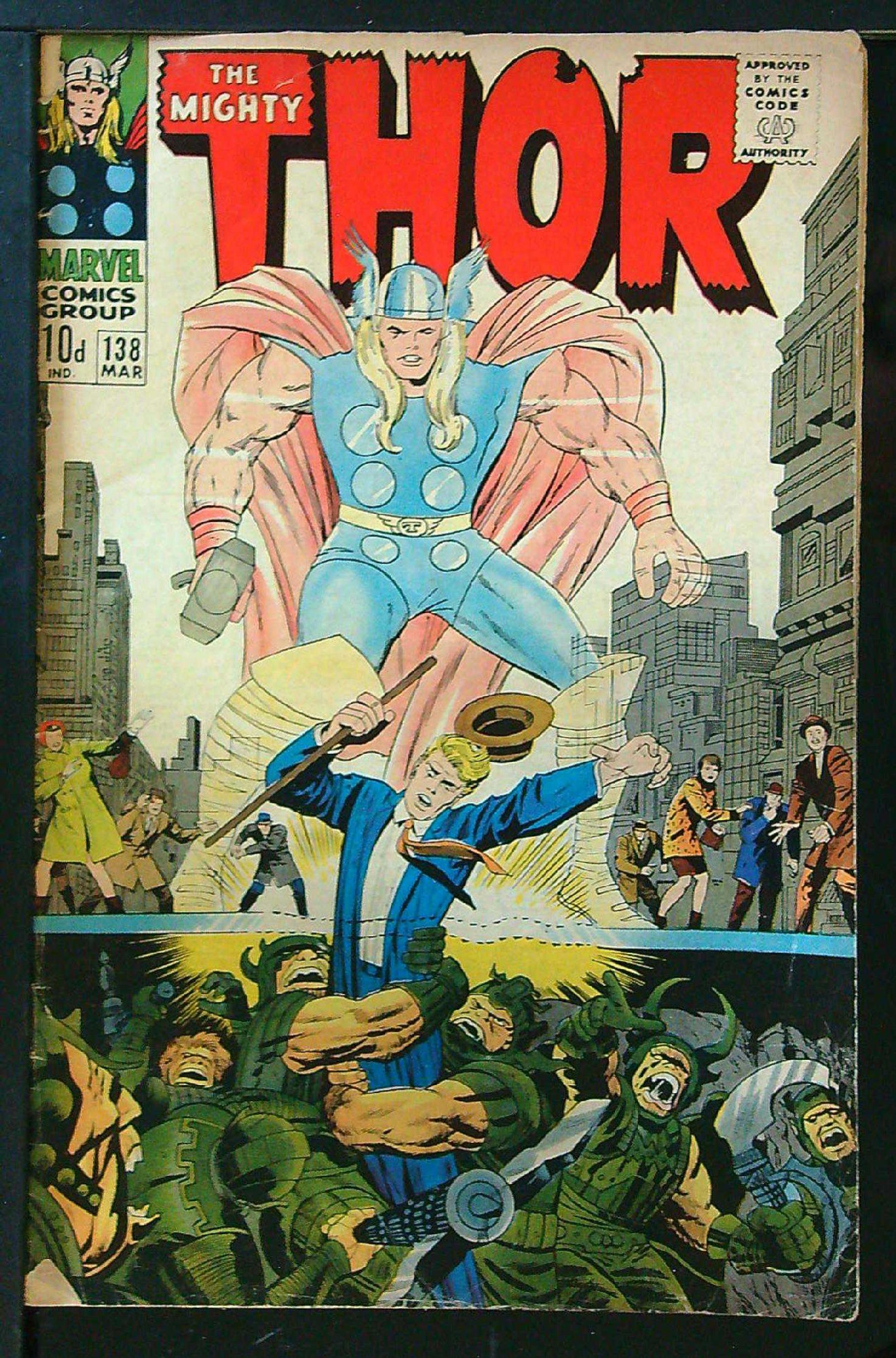 Cover of Thor (Vol 1) #138. One of 250,000 Vintage American Comics on sale from Krypton!