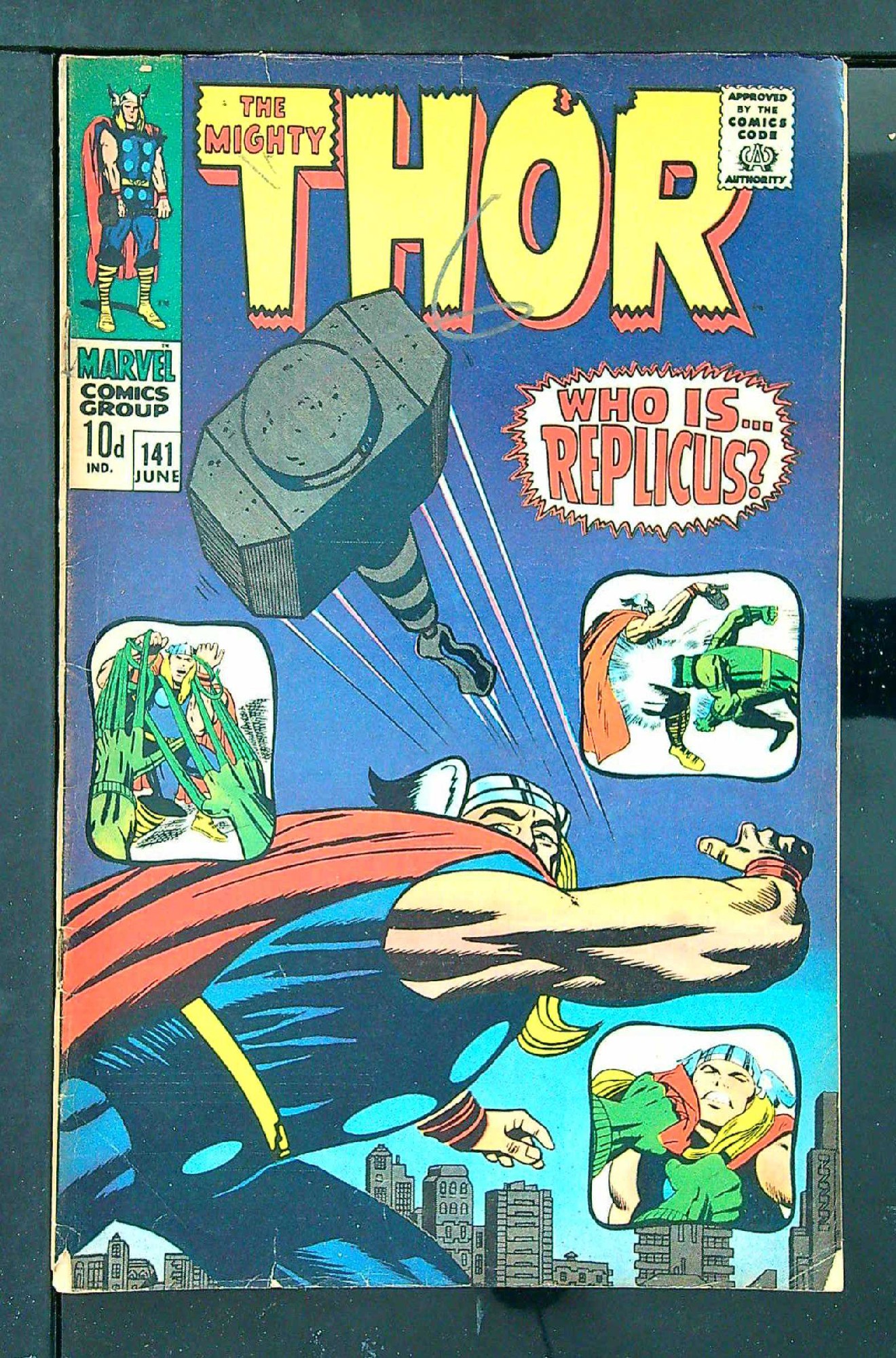 Cover of Thor (Vol 1) #141. One of 250,000 Vintage American Comics on sale from Krypton!