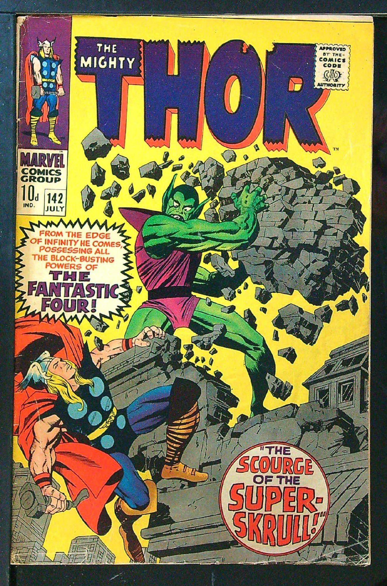Cover of Thor (Vol 1) #142. One of 250,000 Vintage American Comics on sale from Krypton!