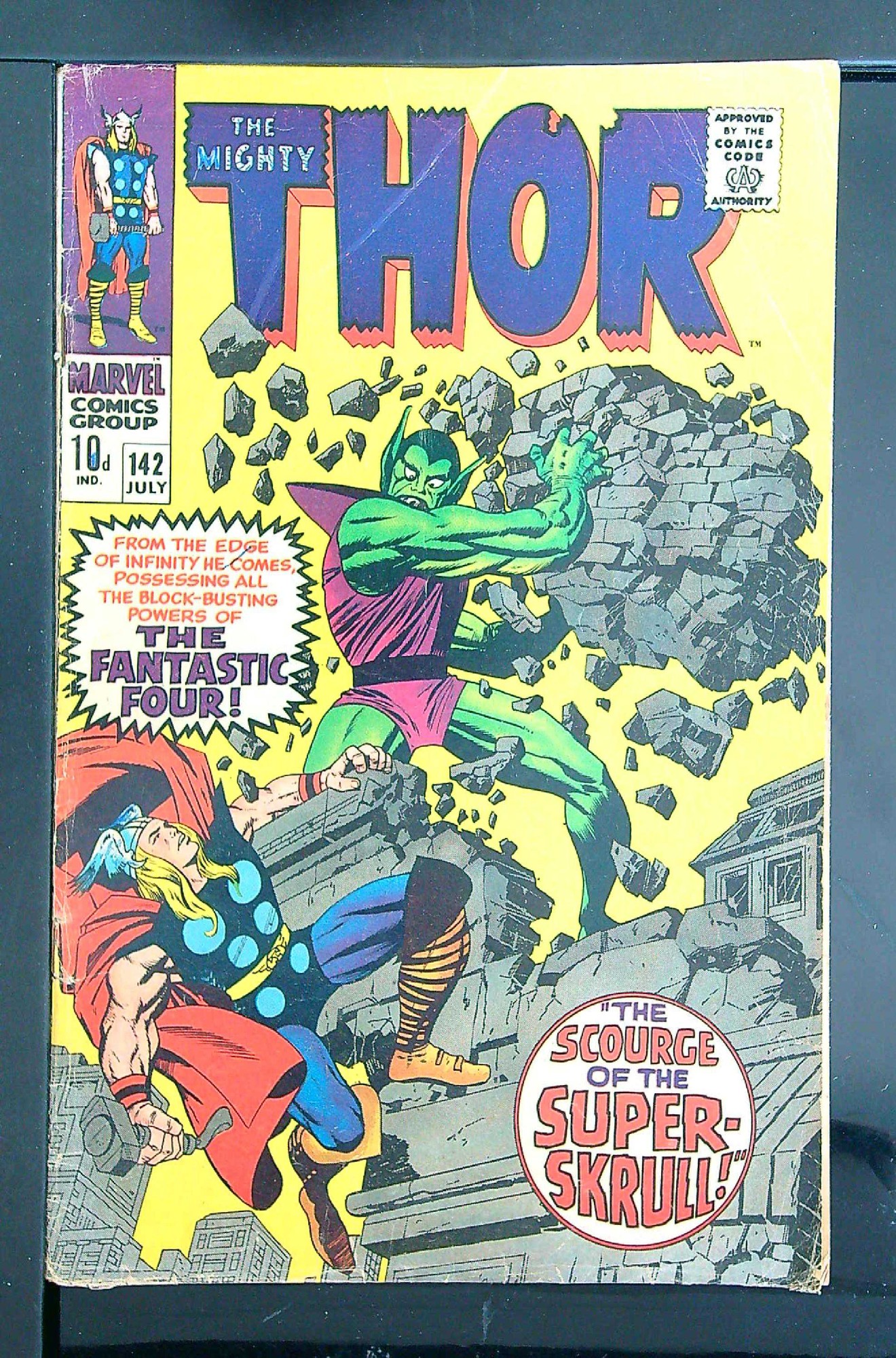 Cover of Thor (Vol 1) #142. One of 250,000 Vintage American Comics on sale from Krypton!