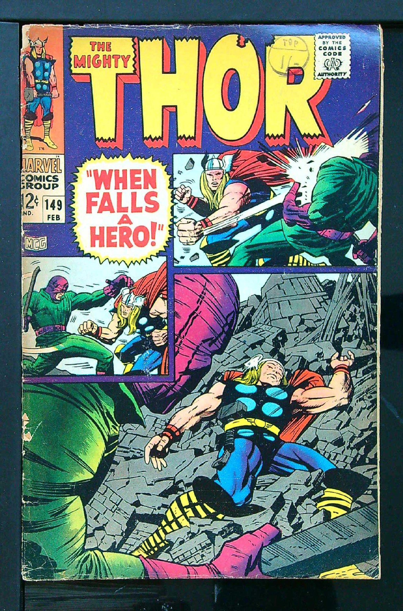 Cover of Thor (Vol 1) #149. One of 250,000 Vintage American Comics on sale from Krypton!