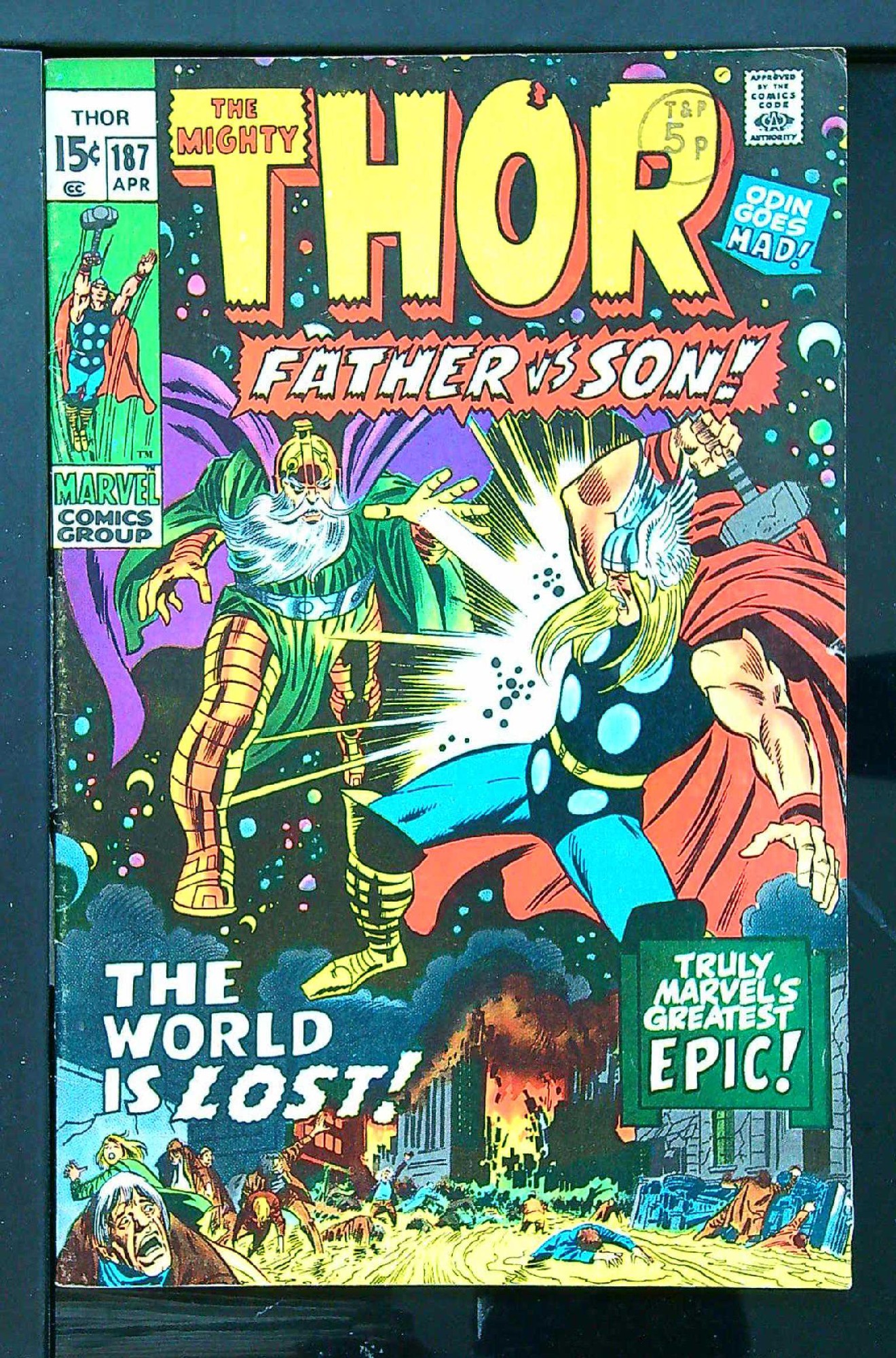 Cover of Thor (Vol 1) #187. One of 250,000 Vintage American Comics on sale from Krypton!