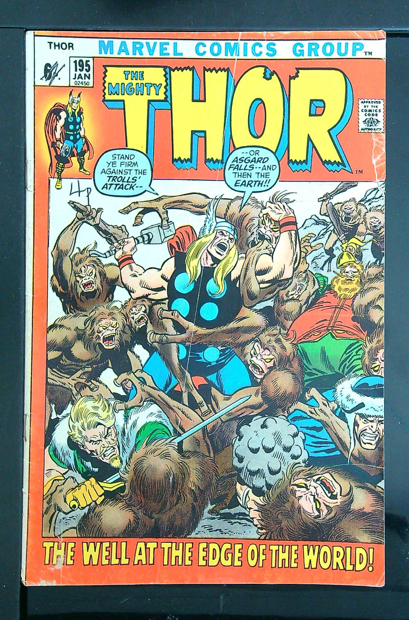 Cover of Thor (Vol 1) #195. One of 250,000 Vintage American Comics on sale from Krypton!