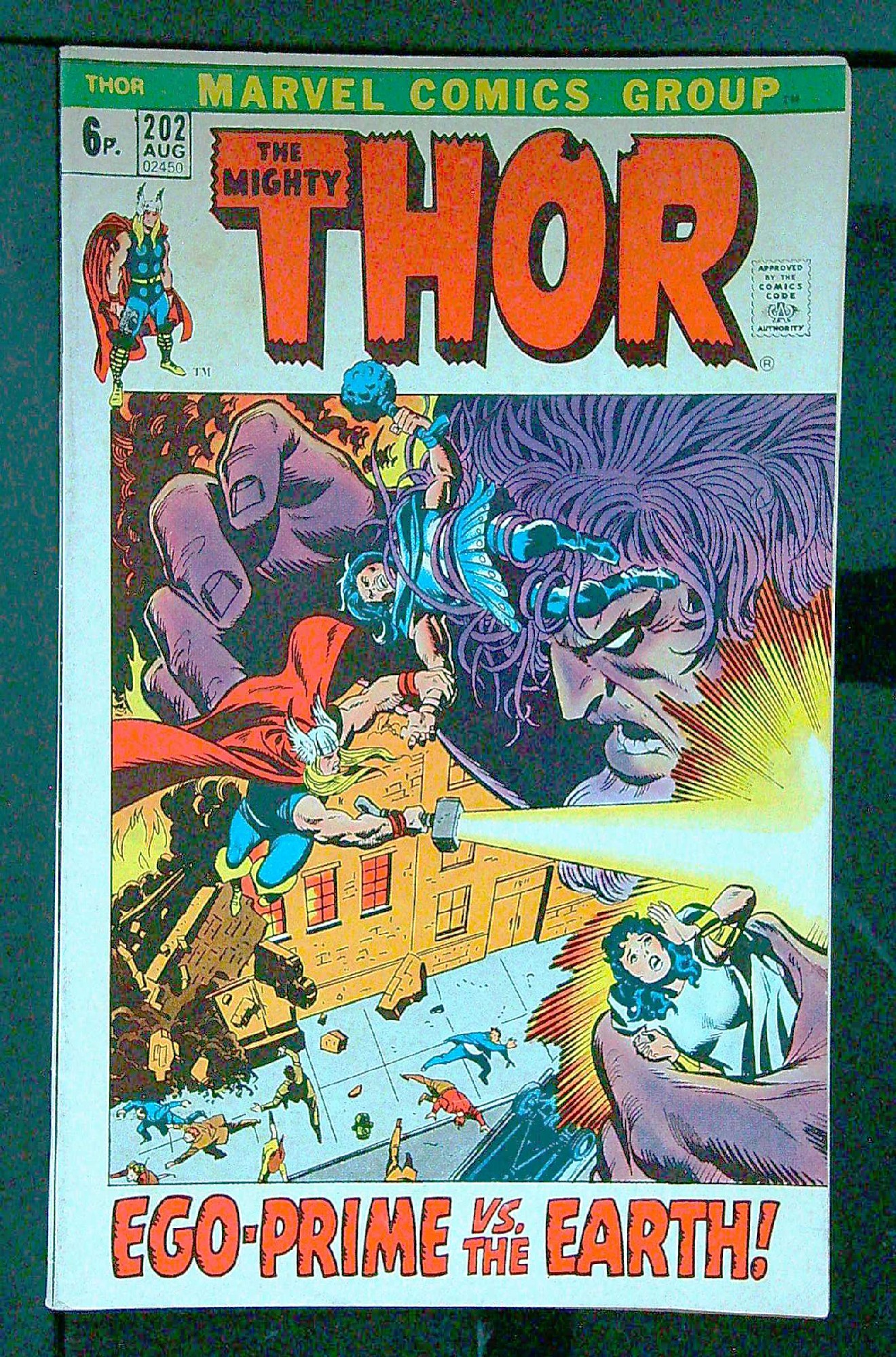 Cover of Thor (Vol 1) #202. One of 250,000 Vintage American Comics on sale from Krypton!