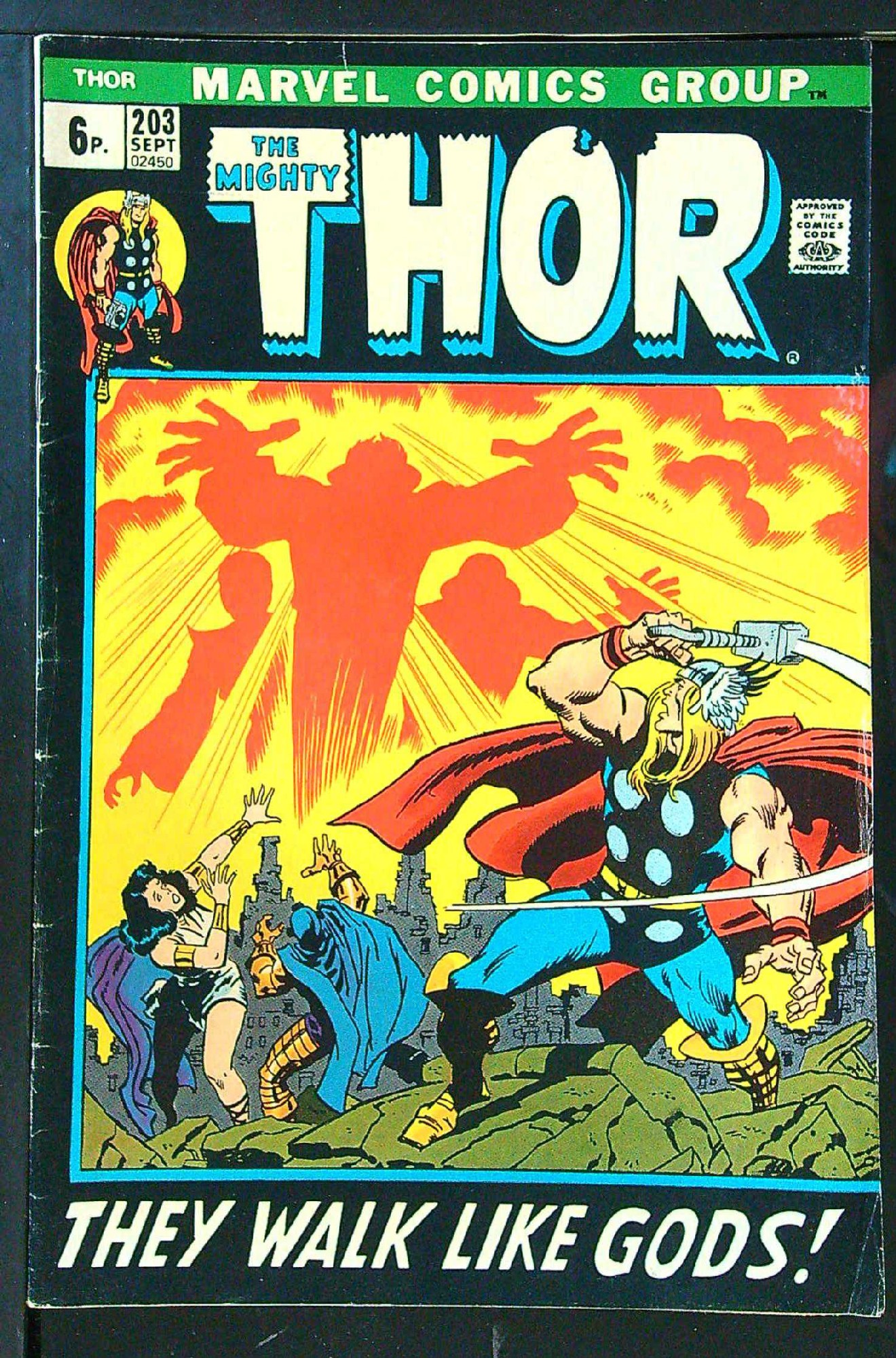 Cover of Thor (Vol 1) #203. One of 250,000 Vintage American Comics on sale from Krypton!