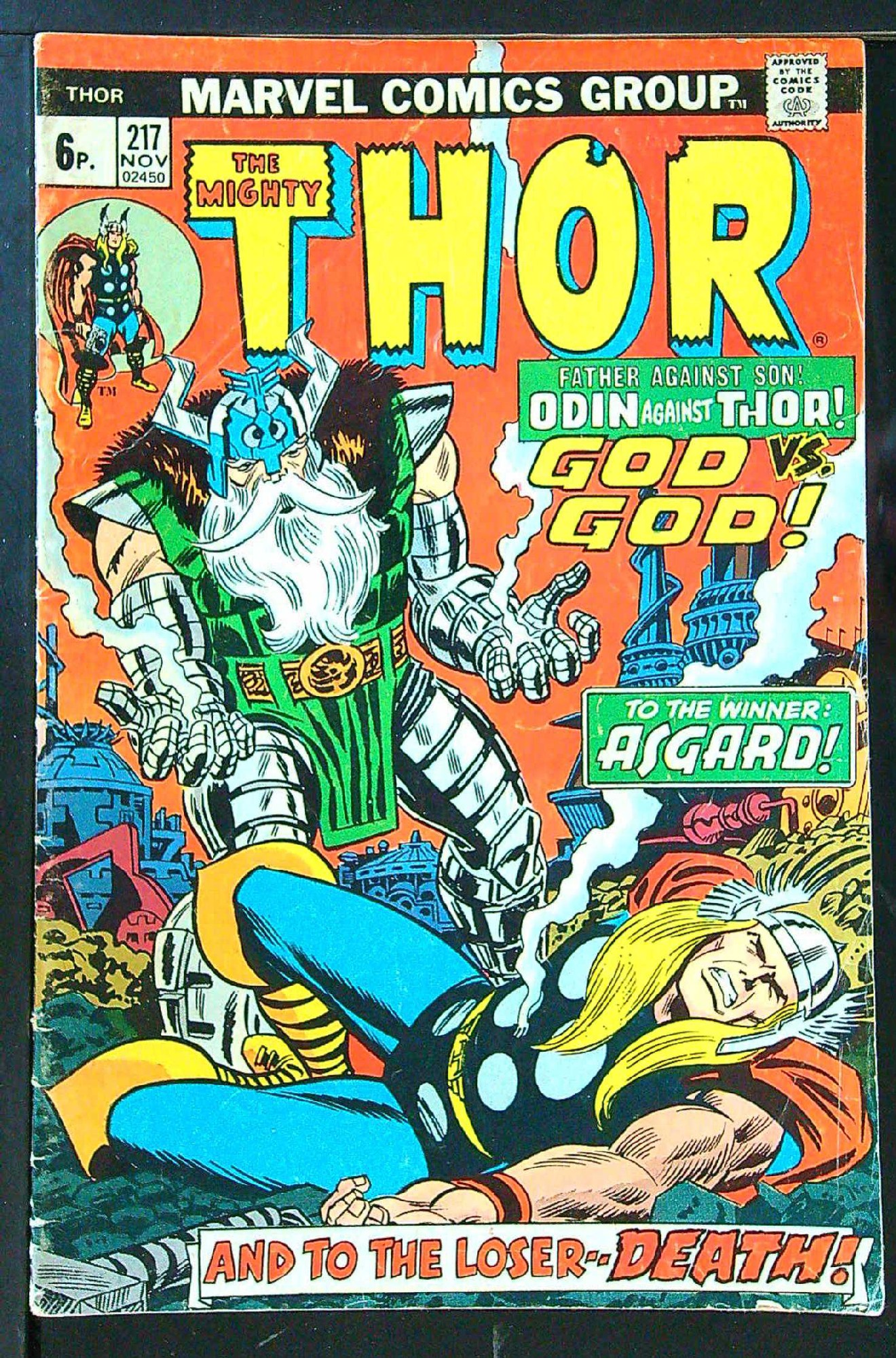 Cover of Thor (Vol 1) #217. One of 250,000 Vintage American Comics on sale from Krypton!