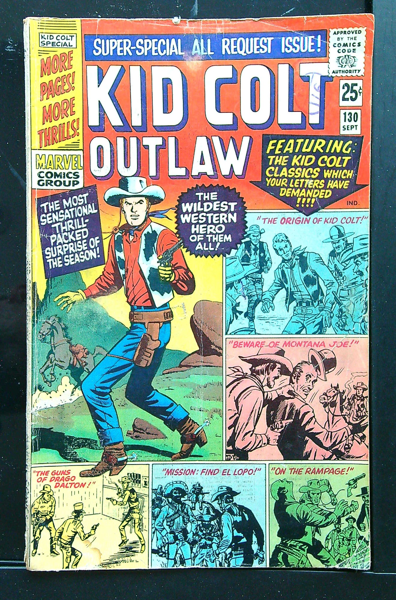 Cover of Kid Colt Outlaw #130. One of 250,000 Vintage American Comics on sale from Krypton!