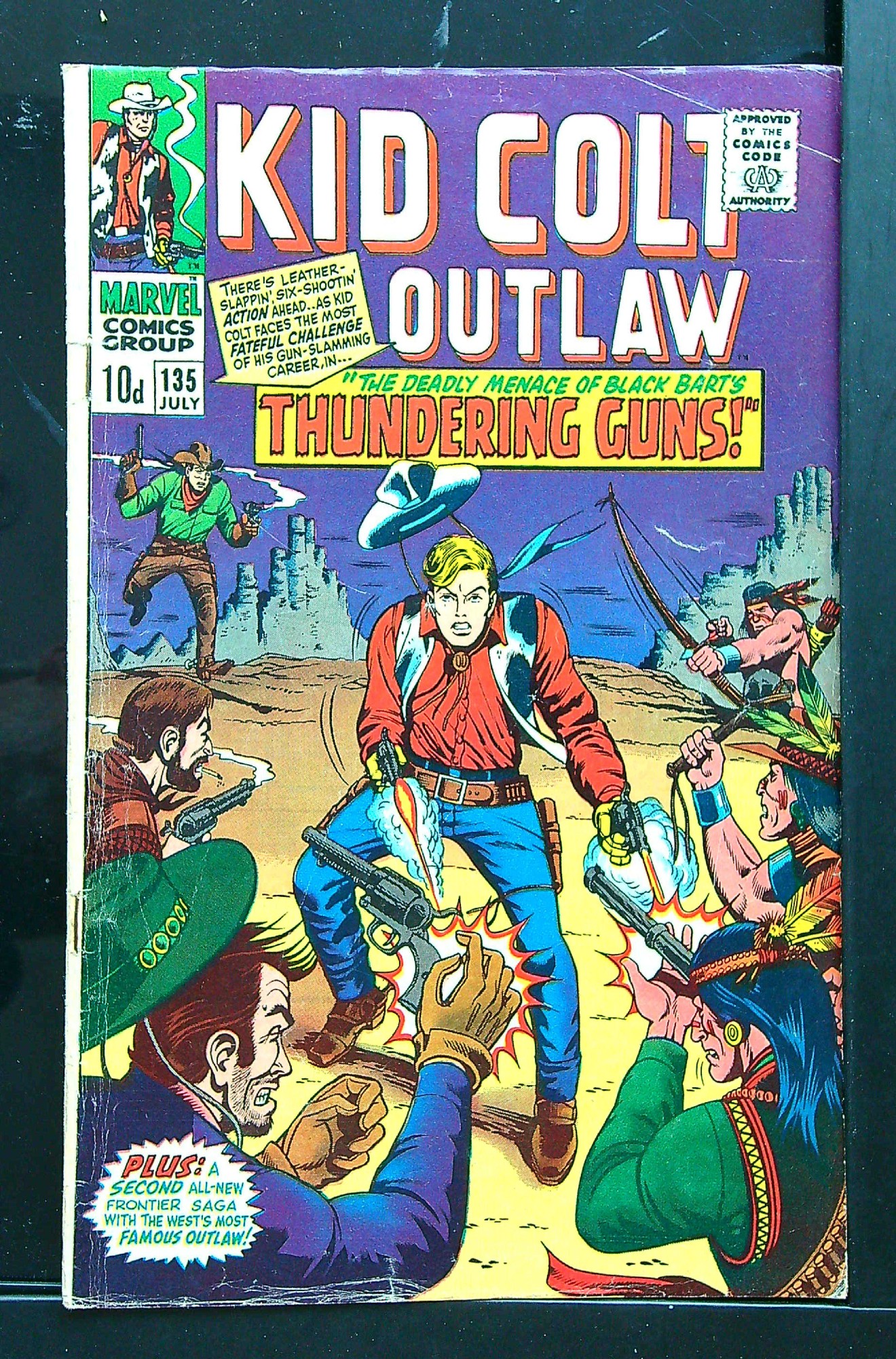 Cover of Kid Colt Outlaw #135. One of 250,000 Vintage American Comics on sale from Krypton!