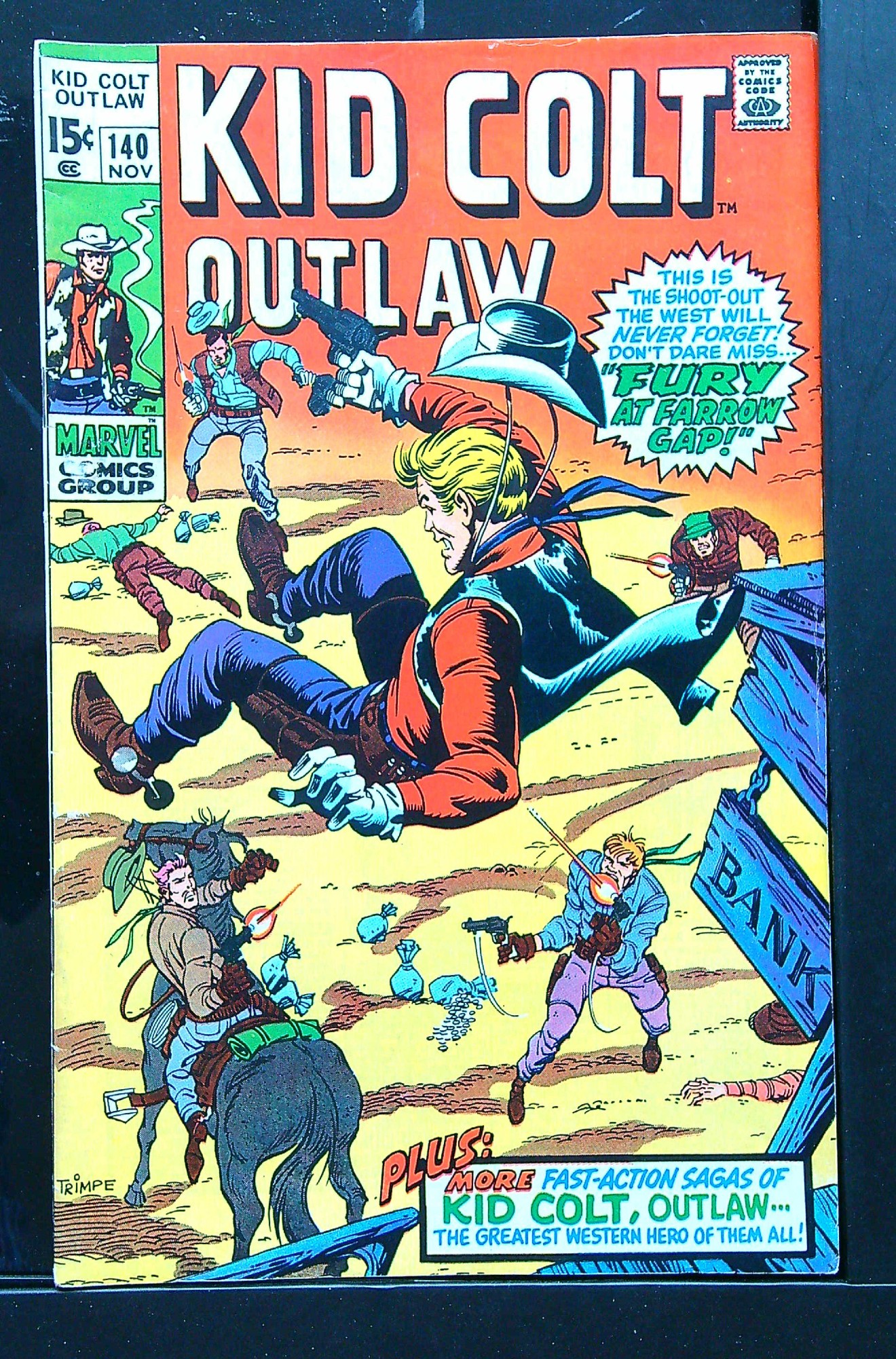 Cover of Kid Colt Outlaw #140. One of 250,000 Vintage American Comics on sale from Krypton!