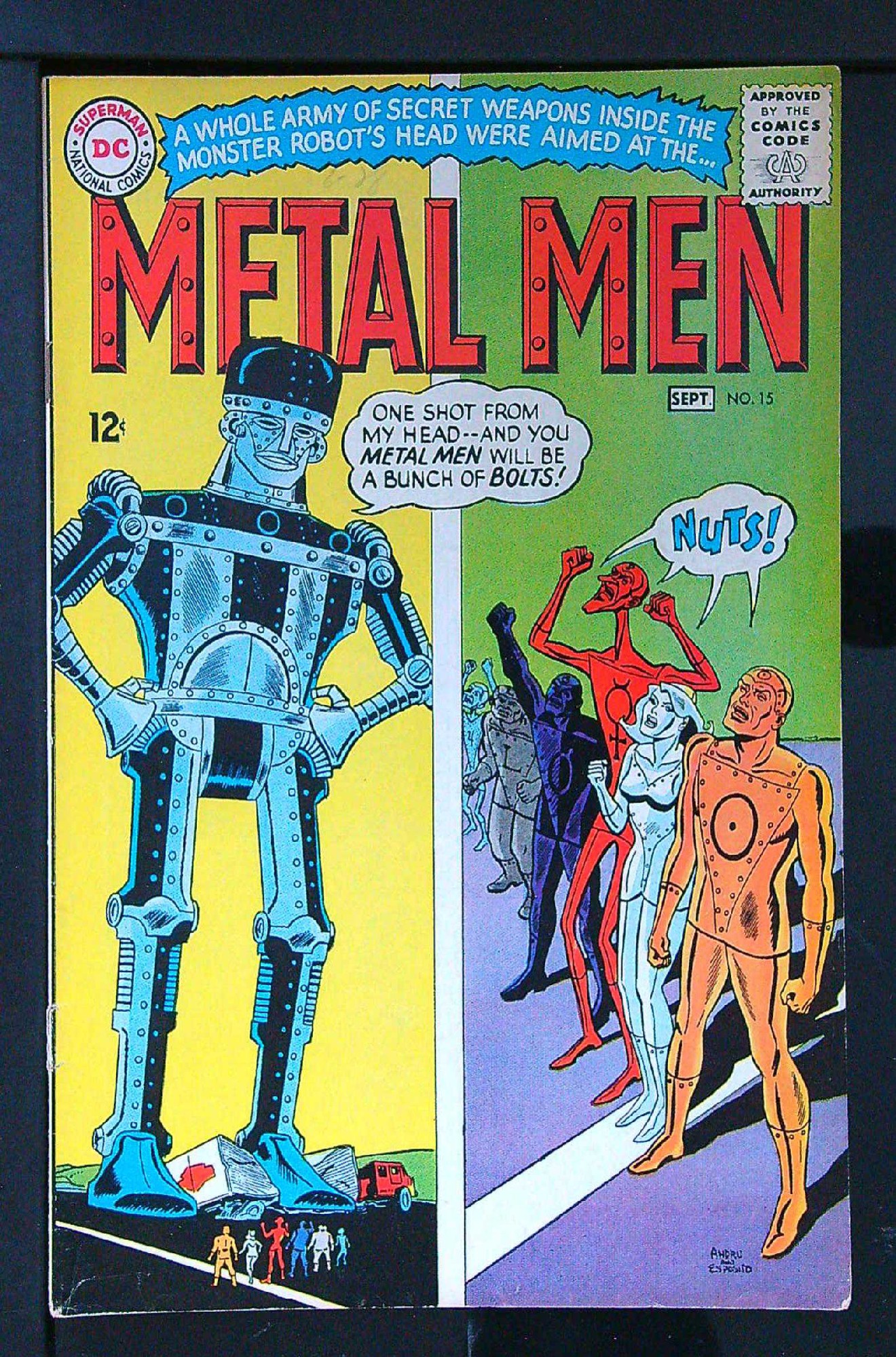 Cover of Metal Men (Vol 1) #15. One of 250,000 Vintage American Comics on sale from Krypton!
